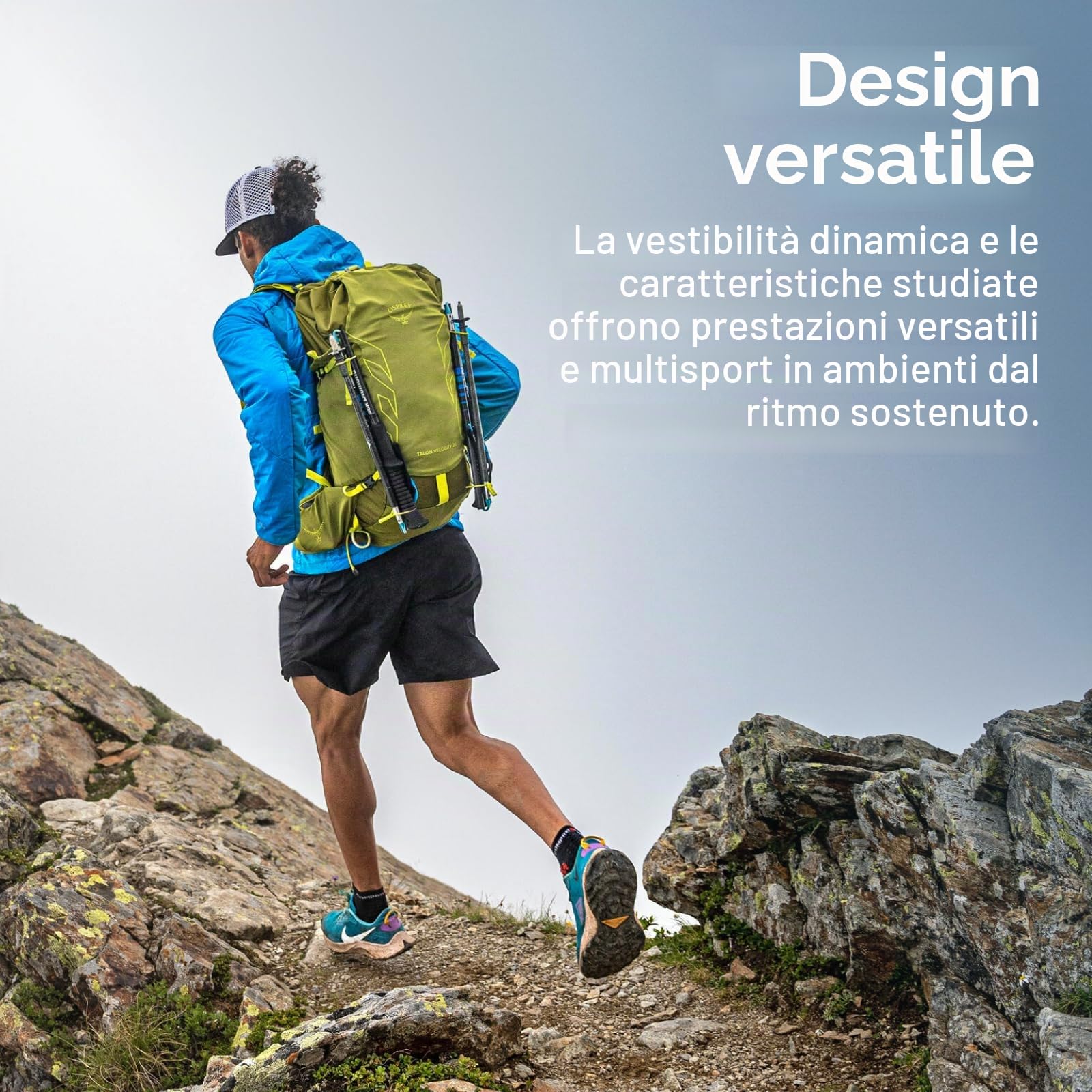 Osprey Talon Velocity - Zaino da escursionismo, da uomo, 20 l, Matcha Green (verde)/giallo (Lemongrass), L/XL