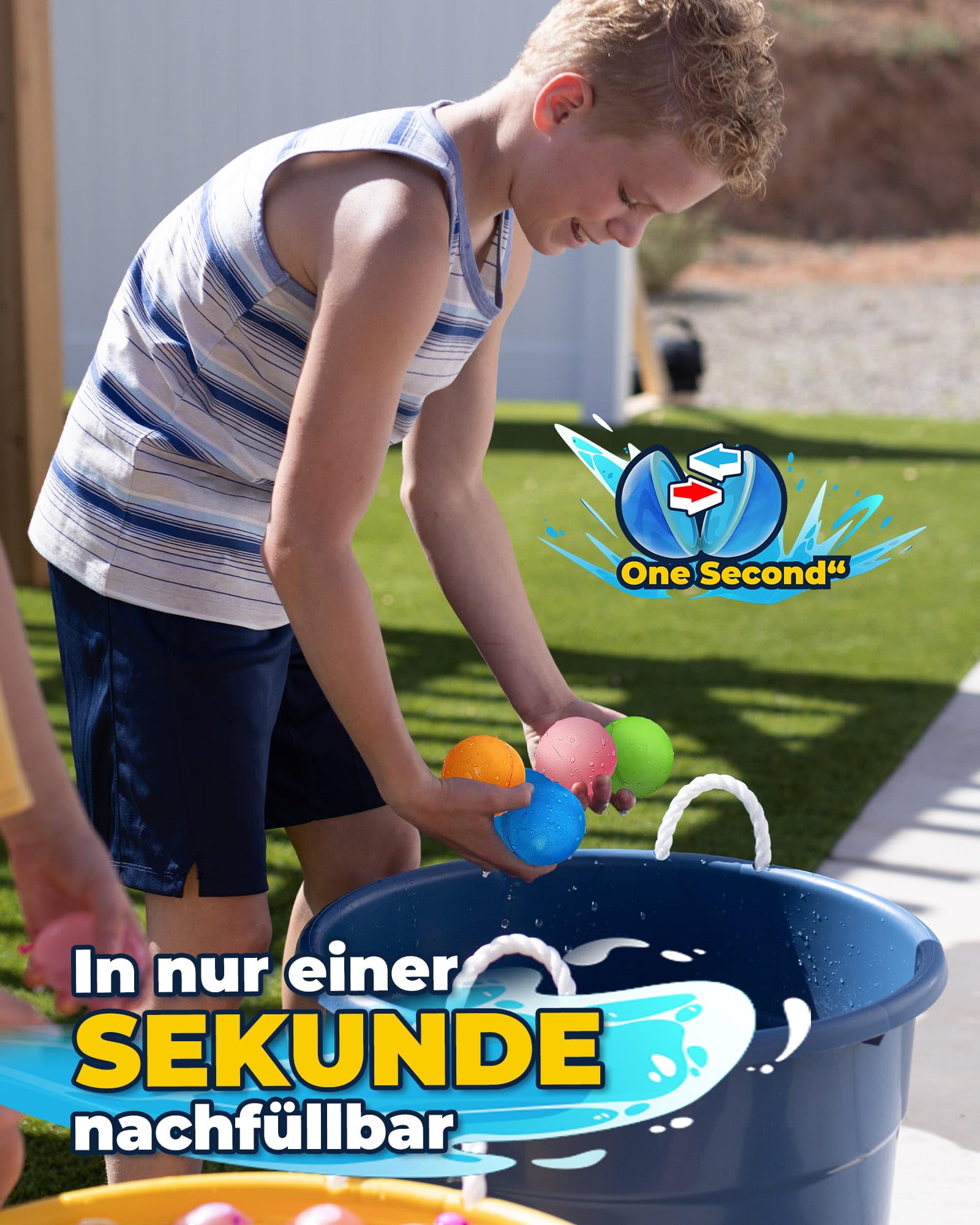 Wasserbomben Wiederverwendbar 12 Stück, Magnetisch Selbstschließend, Wiederbefüllbare Wasserbomben für Kinder 3-12 Jahre, Outdoor Spiele Wasserspielzeug für Poolparty & Garten Sommer