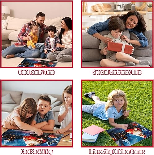 Miniatura 5 de Rompecabezas de Navidad de 100 piezas para niños de 3 a 5 4 a 8 a 10 años, rompecabezas educativos para niños y niñas de 3, 4, 5, 6 años, (18 x 12