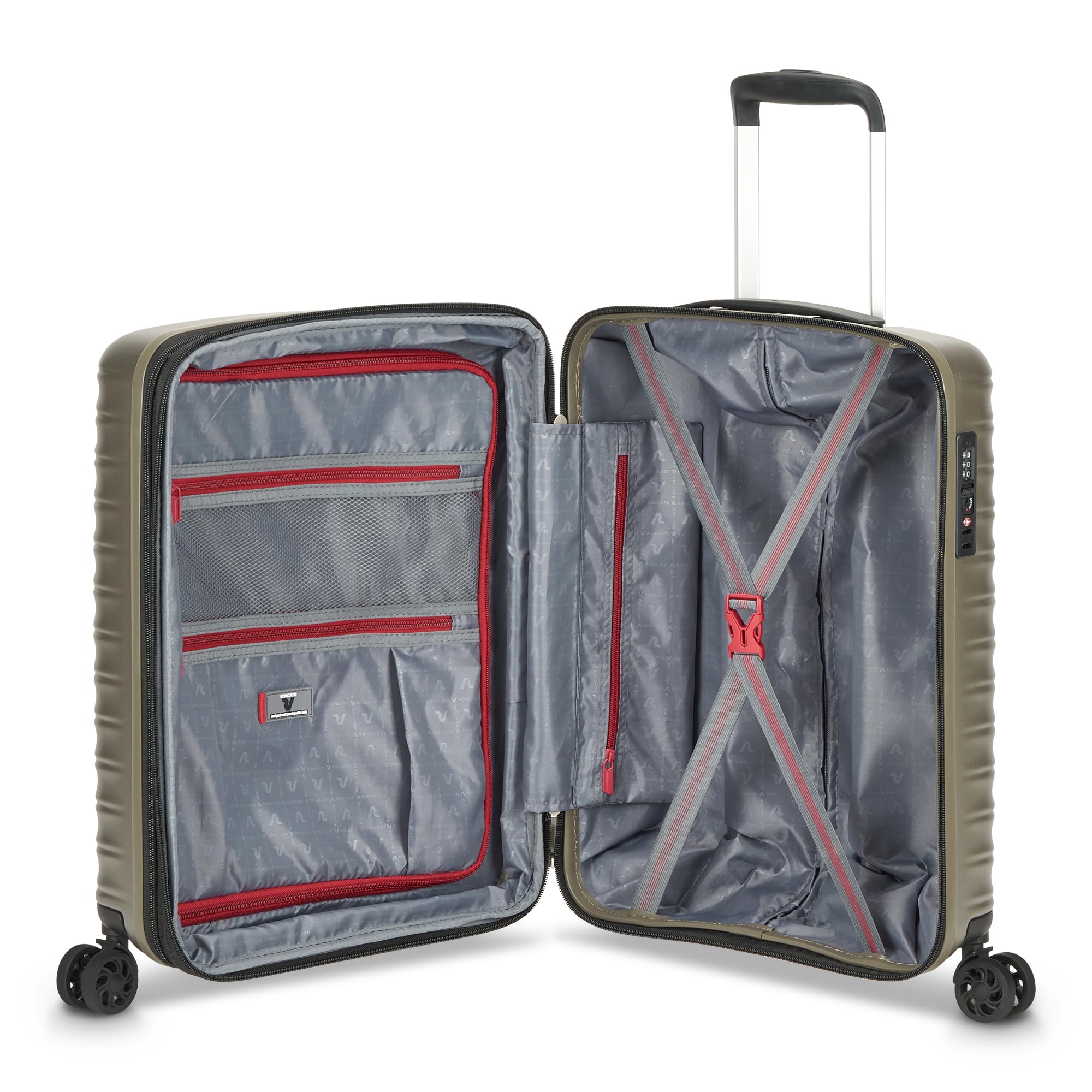 Roncato WAVE DLX Trolley bagaglio a mano 55x40x20/25 cm Espandibile - Champagne