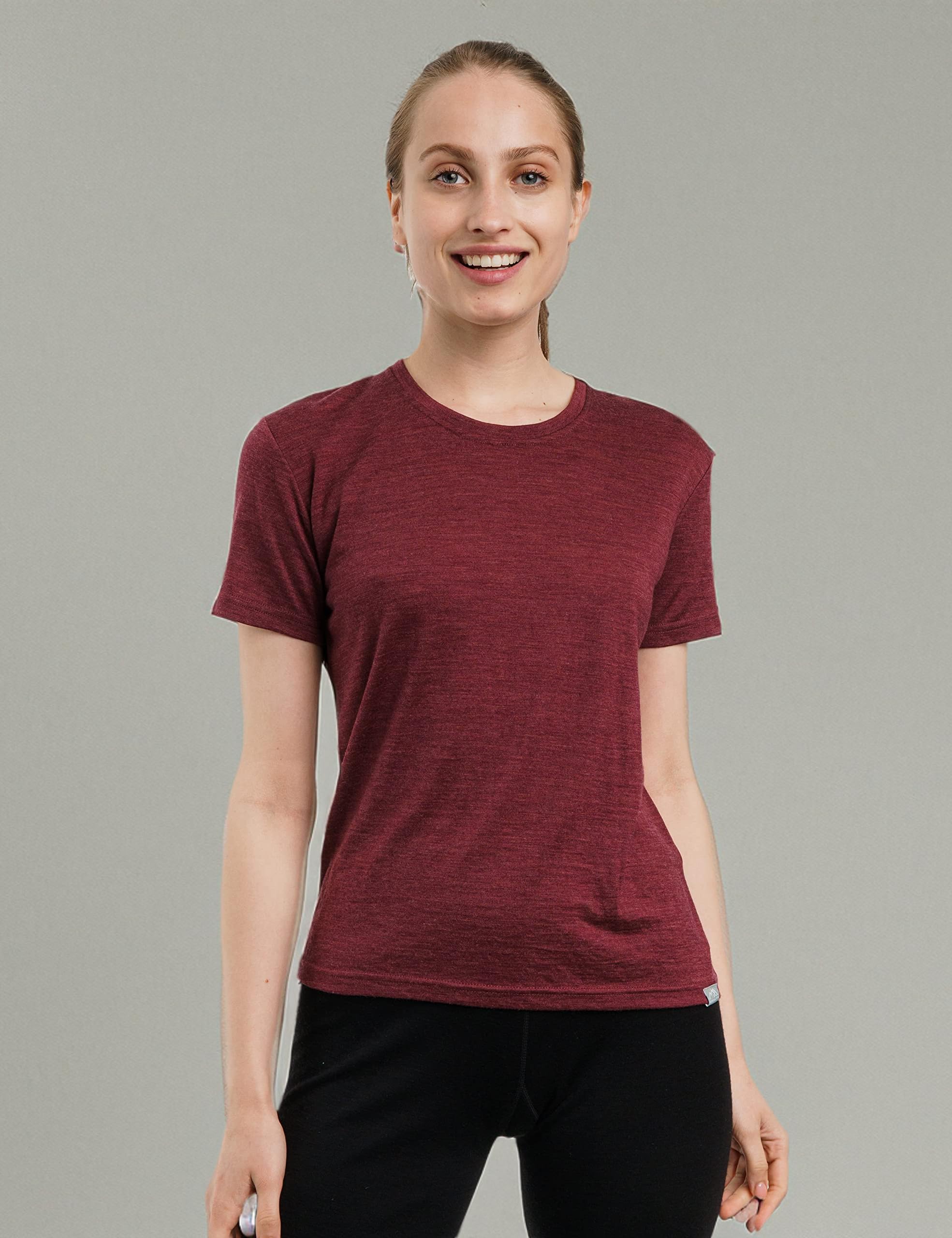 Sport Shirt Damen M, Burgundy Wine Crewneck