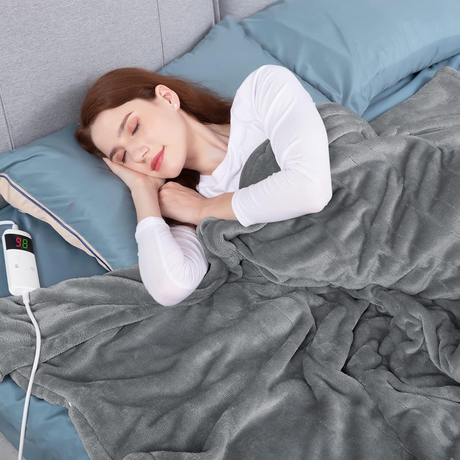 review Octrot Electric Blanket Heated Blanket Throw 50