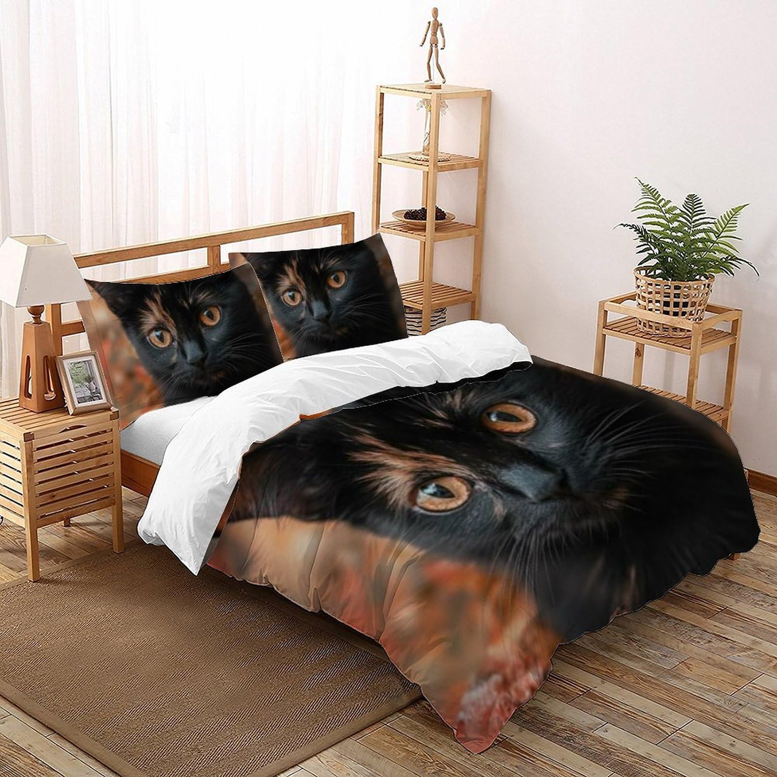 Housse de couette 260x220 animaux microfibre contre le linge rêche