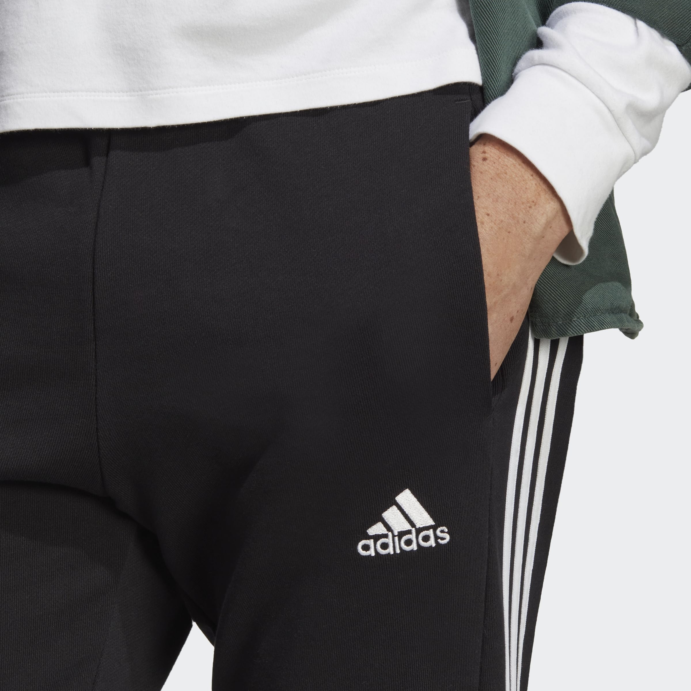 adidas - Essentials 3-Stripes Tapered Jogger Tricot Pants, Pantaloni Uomo