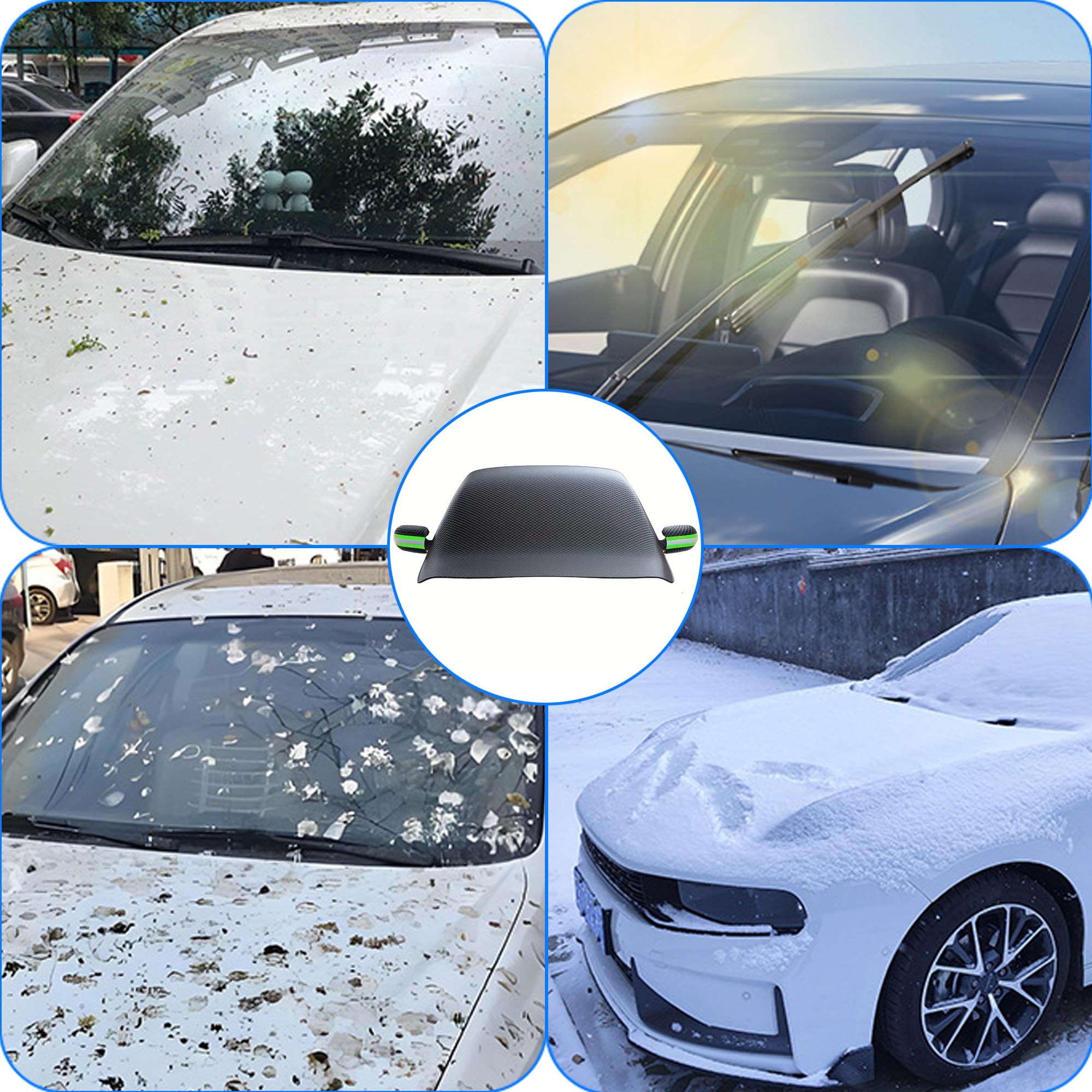Copertura per Parabrezza Auto Copri Parabrezza per Auto Copertura Protettiva Resistente all'Acqua Neve Polvere Ghiaccio Gelo UV,Formato Flessibile per SUV Camion Auto Grande o Piccolo