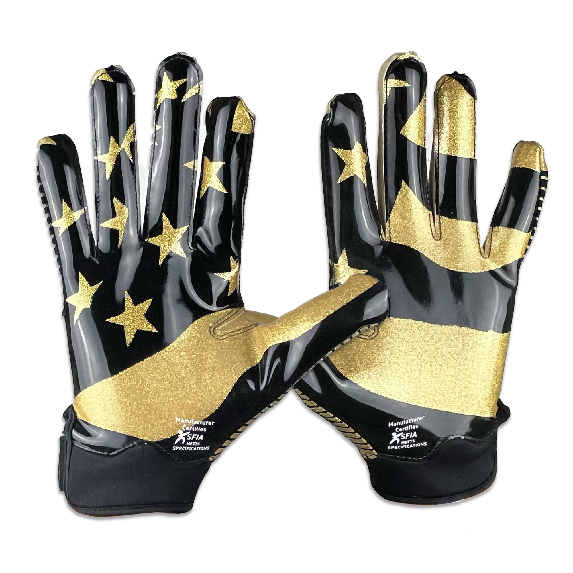 Battle Sports Back of Hand Wide Receiver Football Gloves, Ultra-Tack Sticky & Grip, No Slip - Adult & Youth
