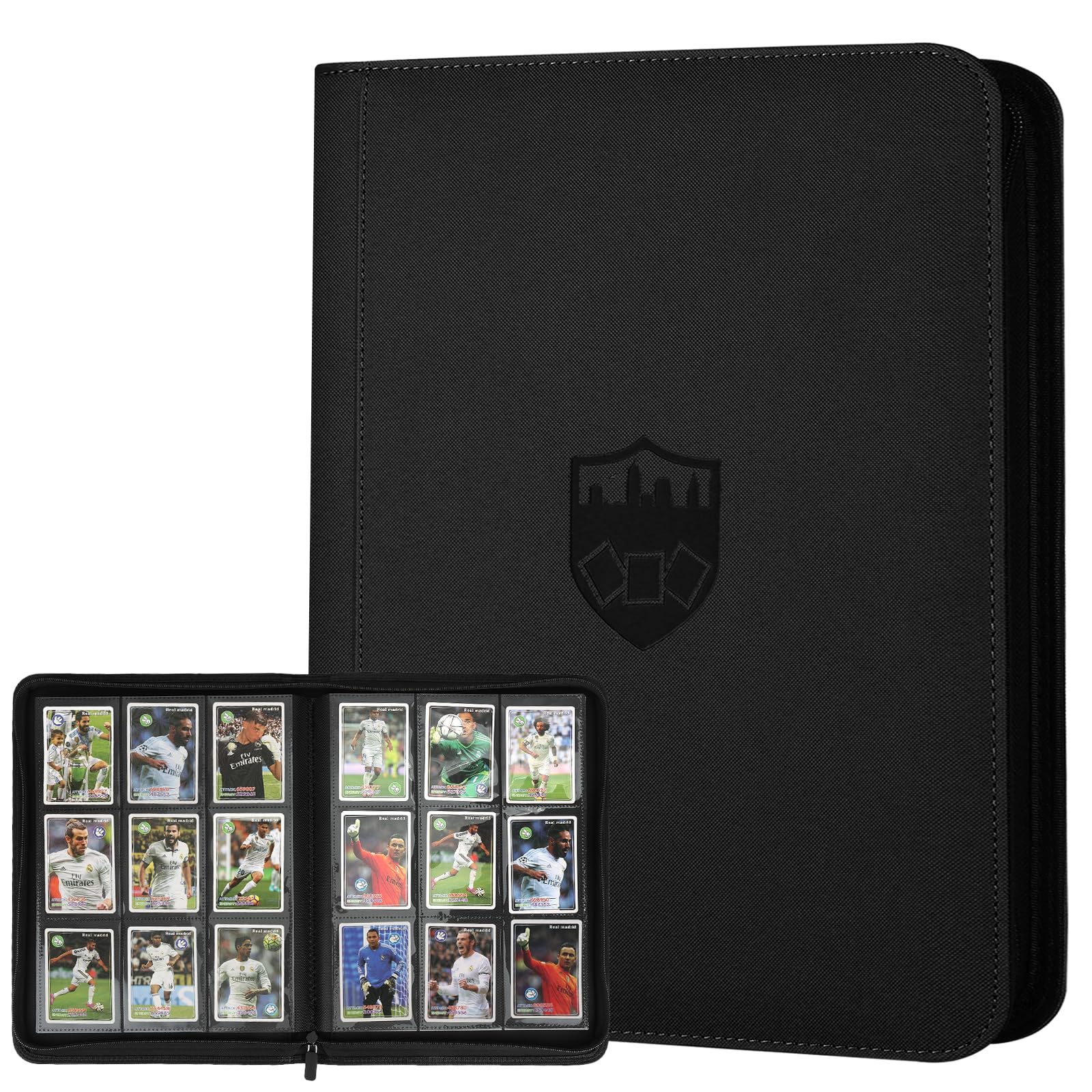 GERMUN 360 Card Ringless Zipper Binder | Acid-Free PU Leather for TCG Sports Cards - main product image