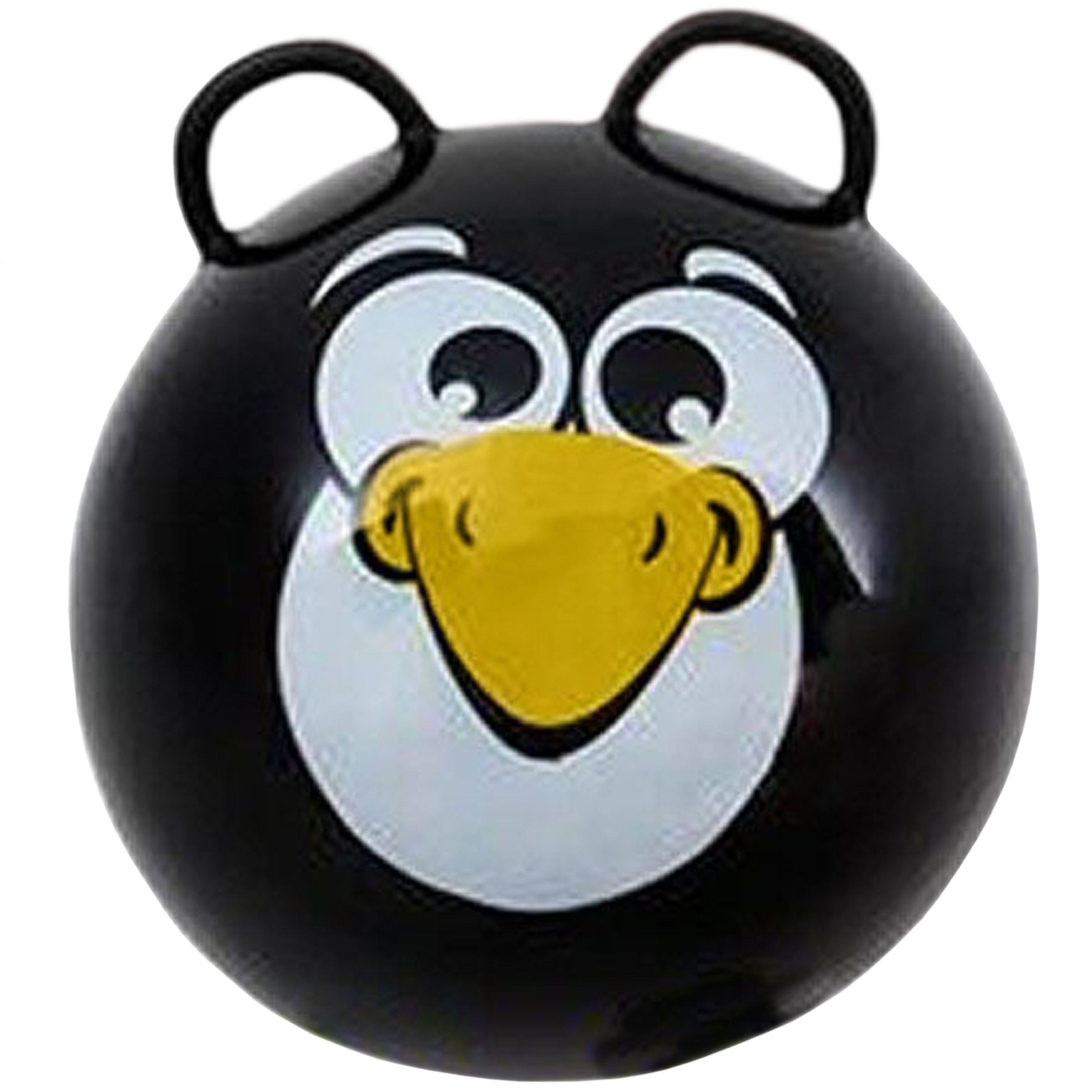 RIN Hippity Hop Exercise Hopper Jump Balls with Animal Face and Two Handles for Kids (Black Penguin)