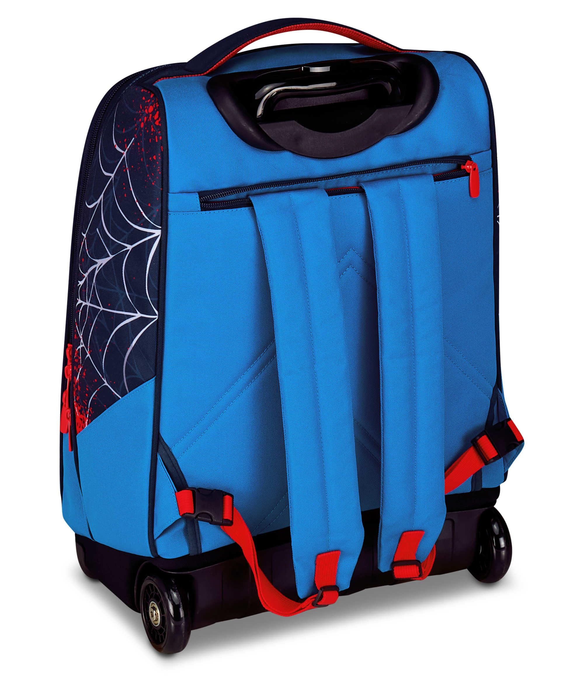 Seven Spiderman Big Trolley Scuola Fisso, Blu, 2 in 1, Doppio Uso, Trolley e Zaino, Zaino Scuola Elementare, Bambino