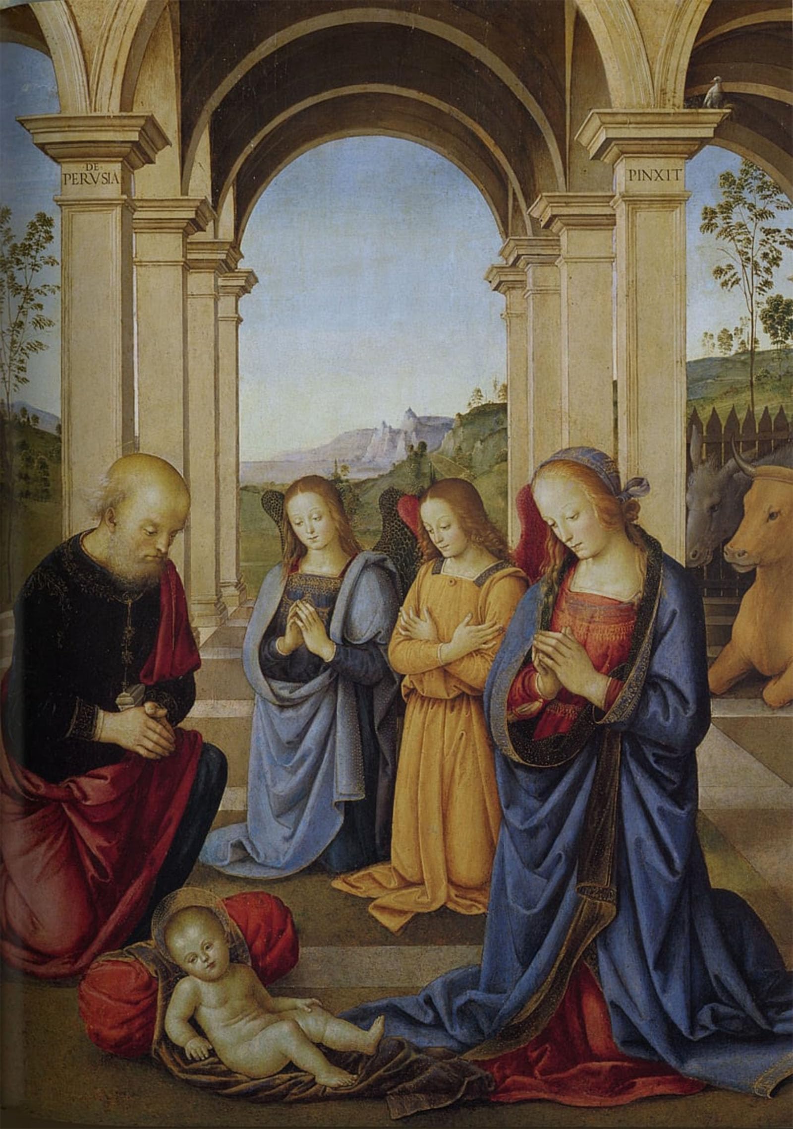 POSTERIIk Vintage Print Pop Art Landscape Artwork Polittico Albani Torlonia by Pietro Perugino Art Prints for Office Home Decor 60x90cm