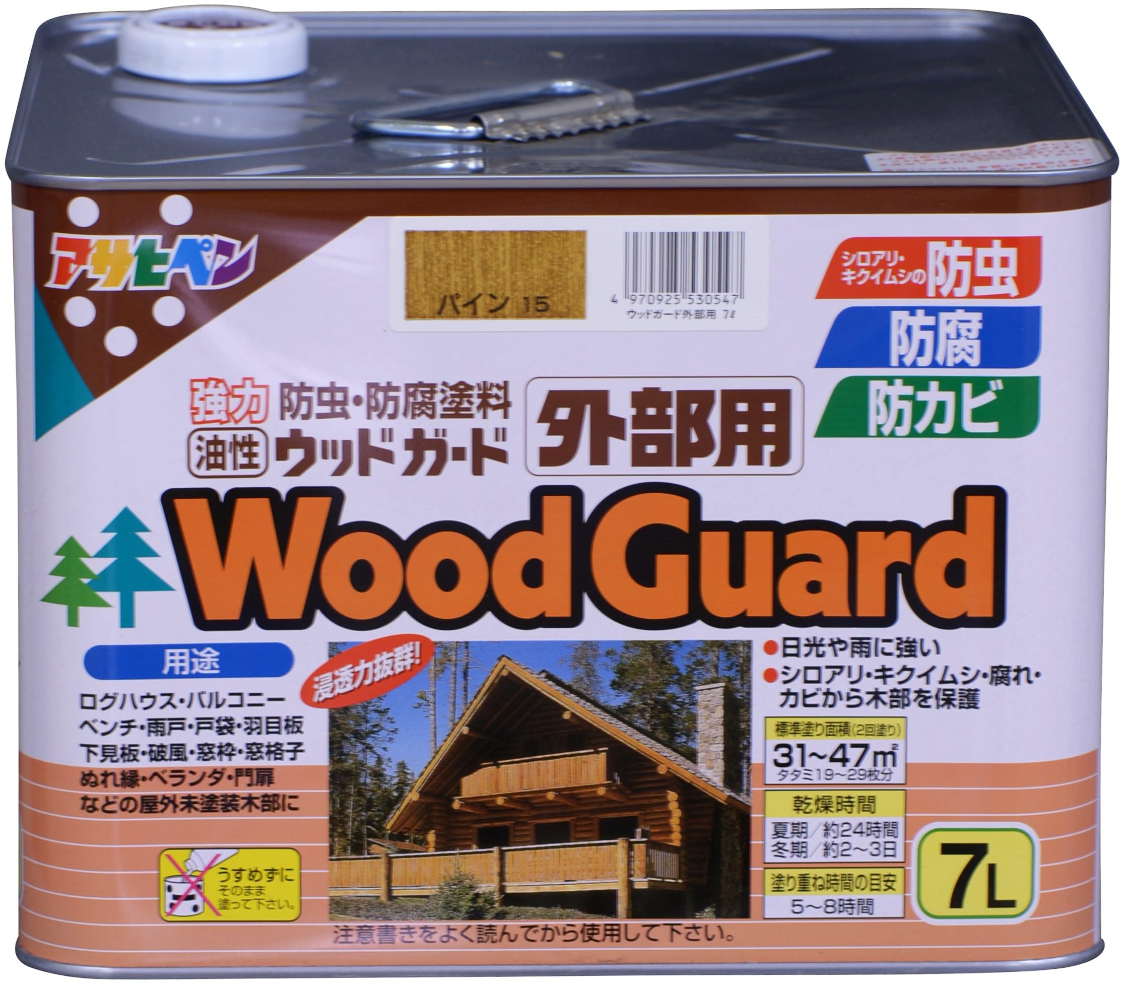 Amazon | アサヒペン 塗料 ペンキ 油性 ウッドガード 外部用 7L Amazon | アサヒペン 塗料 ペンキ 油性 ウッドガード 外部用 7L