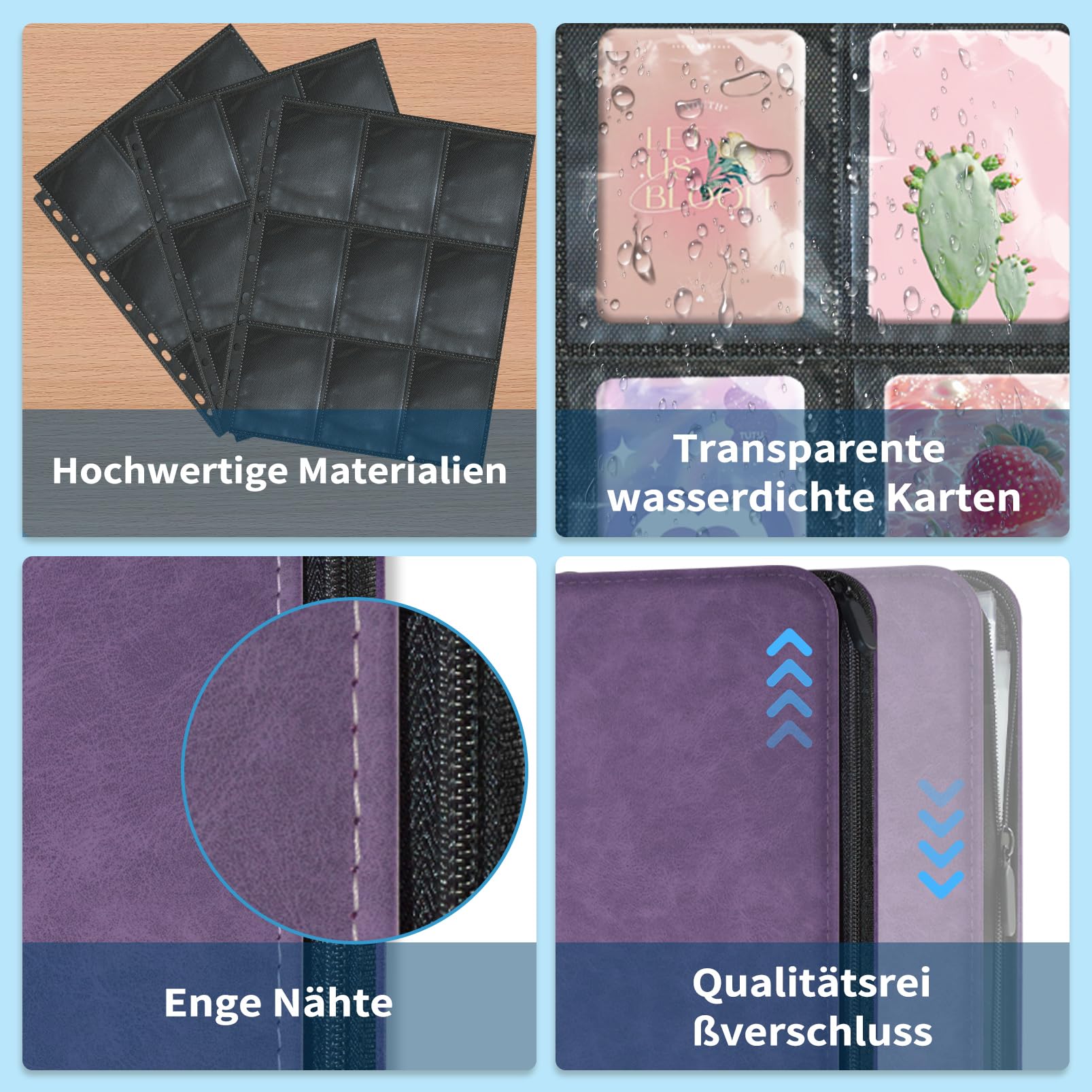 Dossier De Collection Somstyle Pour 720 Cartes - 40 Pages - Album De Collection Dossier De Rangement Pour Cartes Dossier D Insertion Zwart