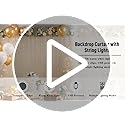 10x10ft Champagne Tulle Backdrop Curtain with Lights String for Parites, Sheer Backdrop Curtains for Wedding Baby Shower Birthday Party Photo Shoot Decorations - Image 8