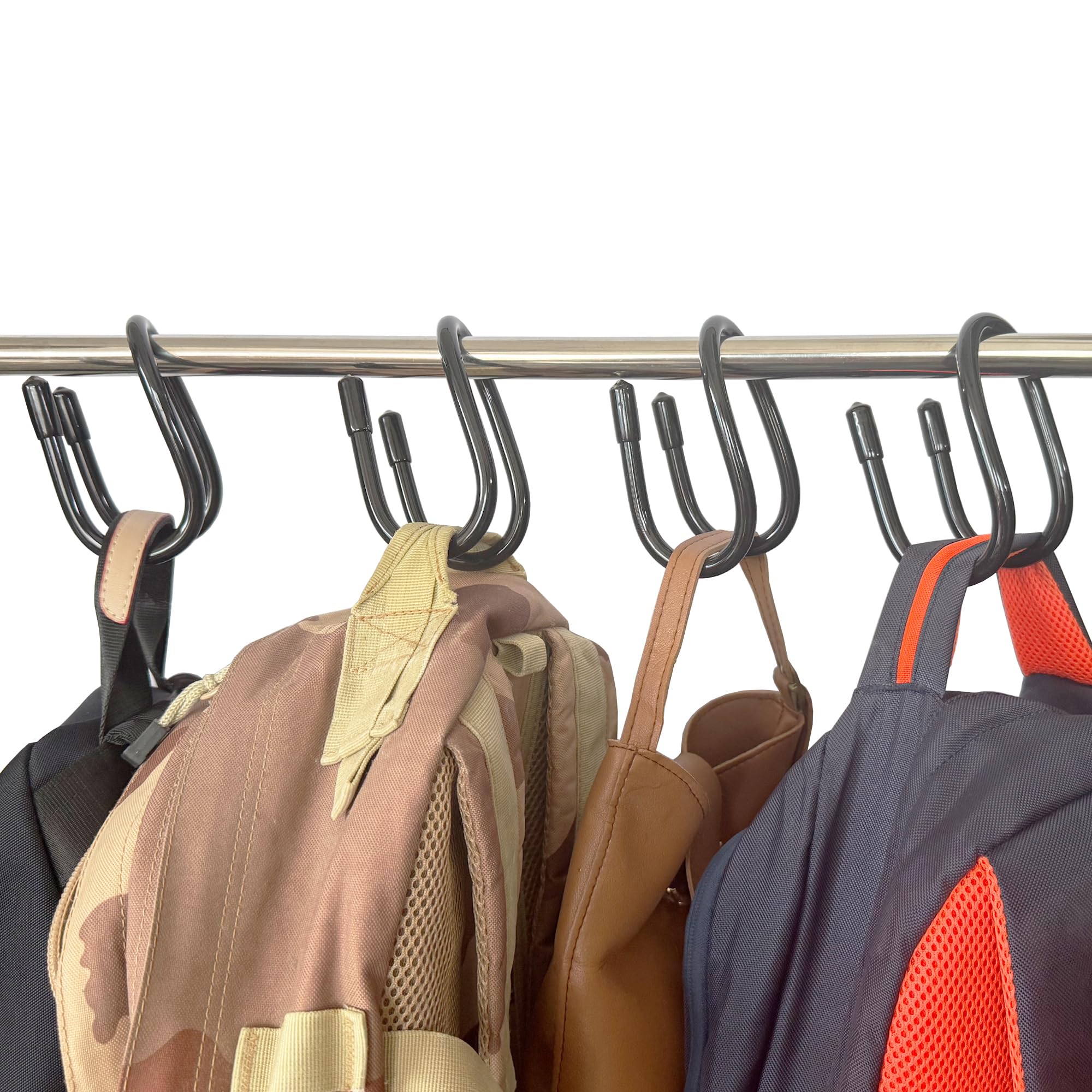 YYST 4-Pack Handbag Backpack Purse Hanger Hook Over The Closet Rod for Scarves, Men's Ties, Women's Shawls, Belts, Handbags, Wristlets, Purses, Bags,Backpacks, Satchels,etc