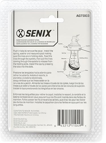 Miniatura 2 de SENIX AGT003 Línea de recortadora en carrete de 16.4 pies para desbrozadoras inalámbricas X5 58V Max, recortadoras de cuerda y herramientas de