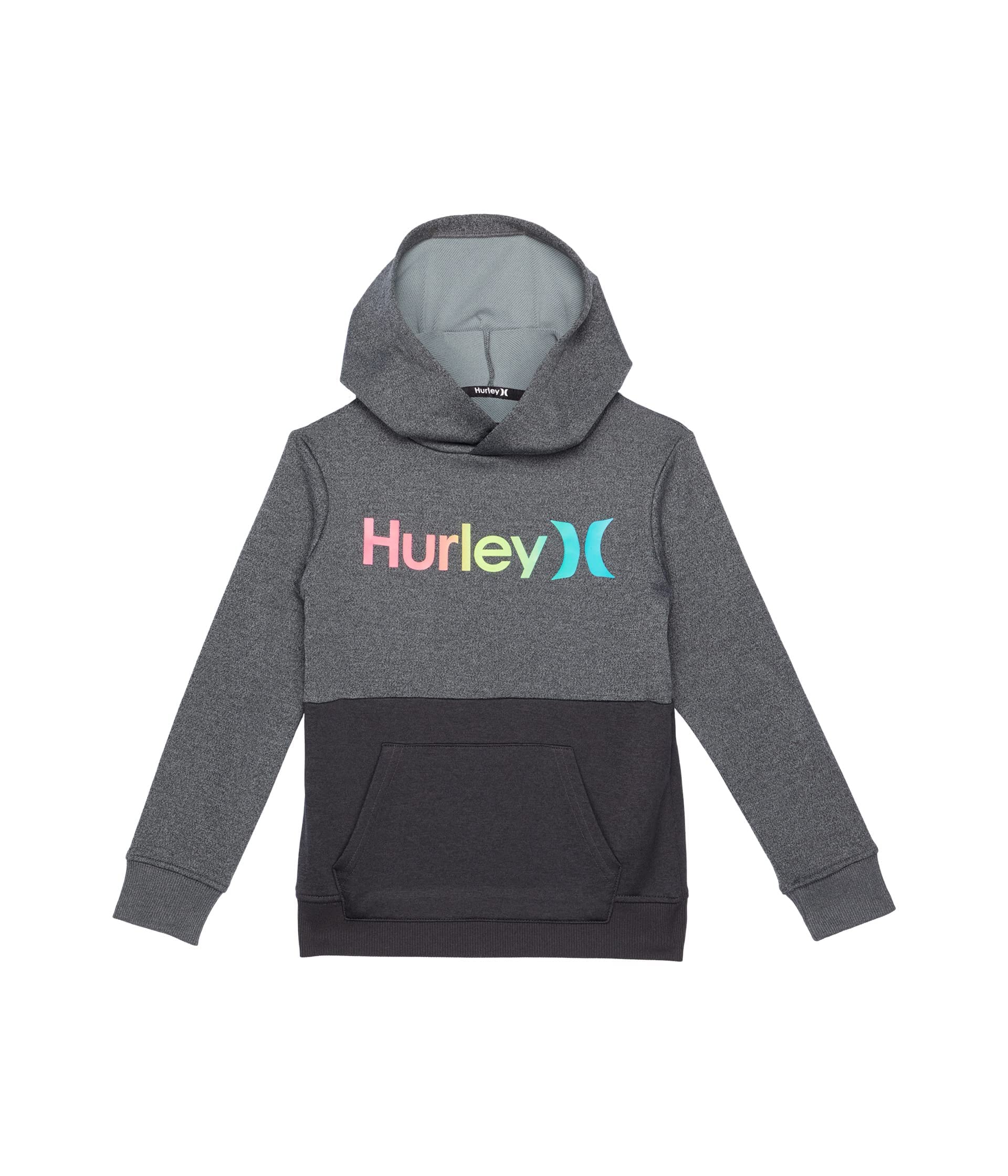 Hurley boys Solar Pullover Hoodie, Grey Heather, 6