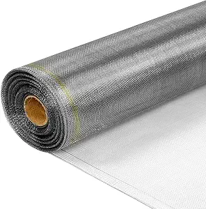 304 Stainless Steel Mesh Screen Roll 39.4 inch x 98.4 ft Window Screen Replacement Wire Mesh for Air Vent Window Door Patio Porch Mesh Barrier for Block Flying Insects
