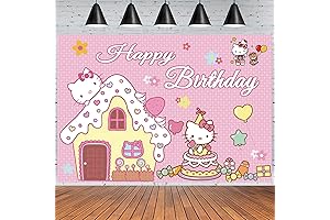 Backdrop Hello Kitty Party Supplies Kawaii Birthday Photography