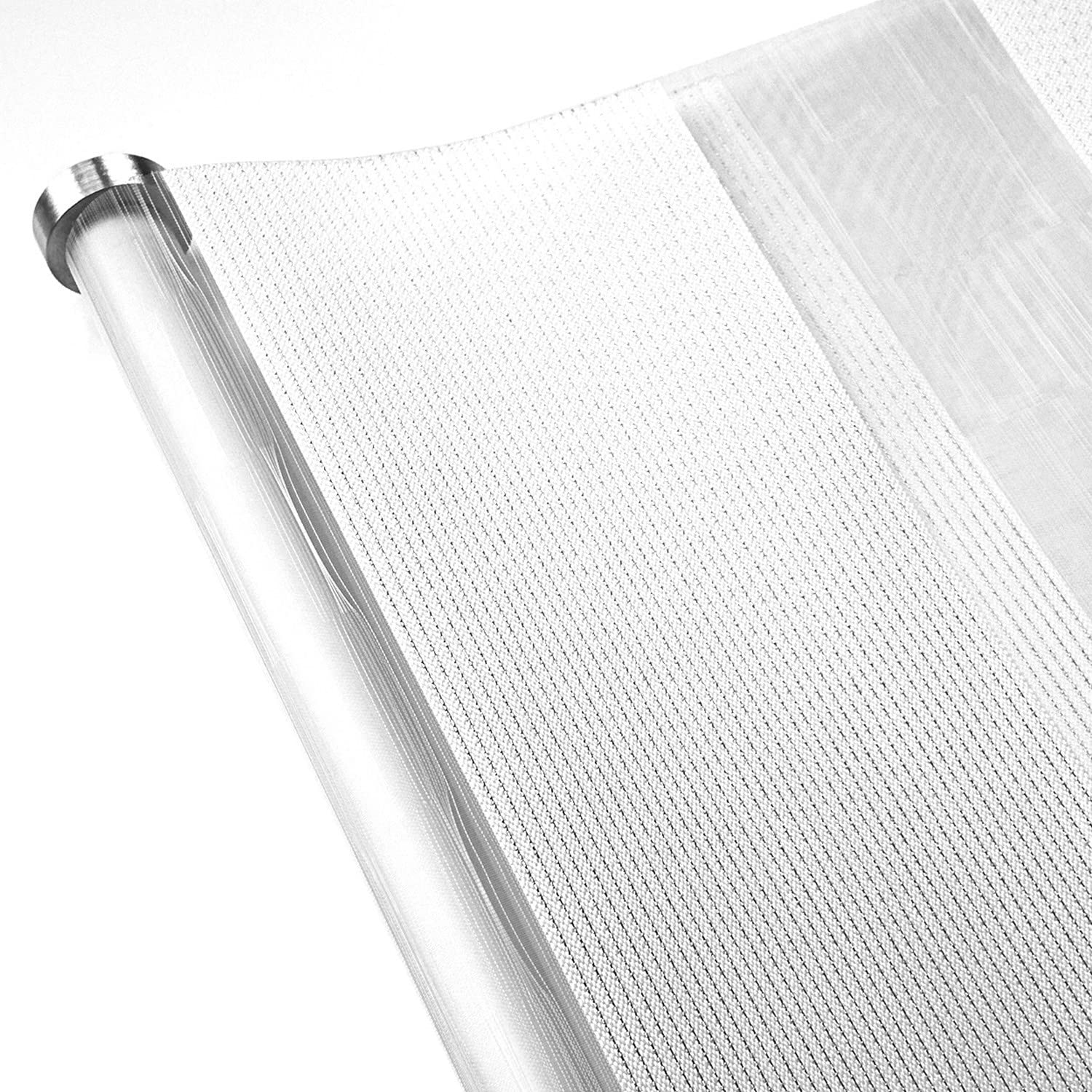 MADECOSTORE Store Enrouleur Jour Nuit texturé Lurex avec Coffre - Gamme Must - Blanc - L63 x H250cm