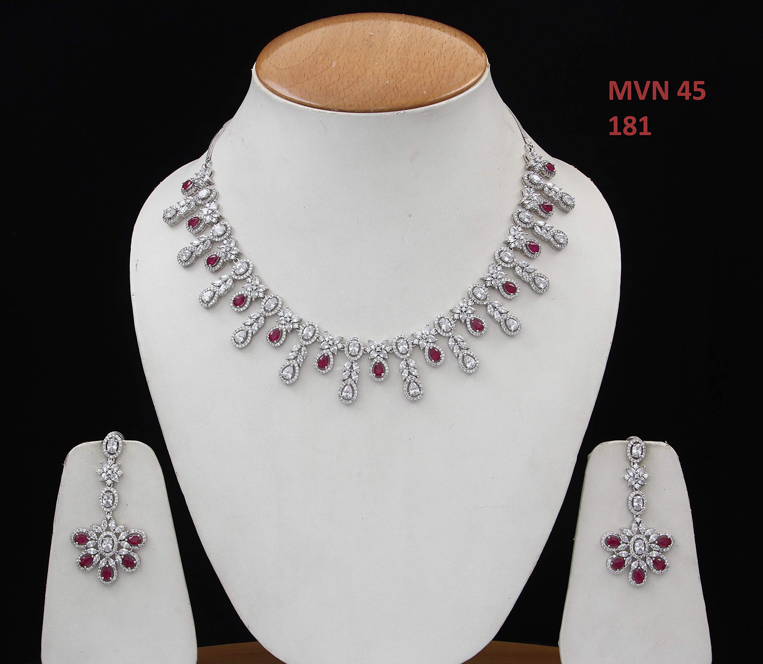 55Carat Chapado en oro y plata. Mixed Pink CZ-Rubí
