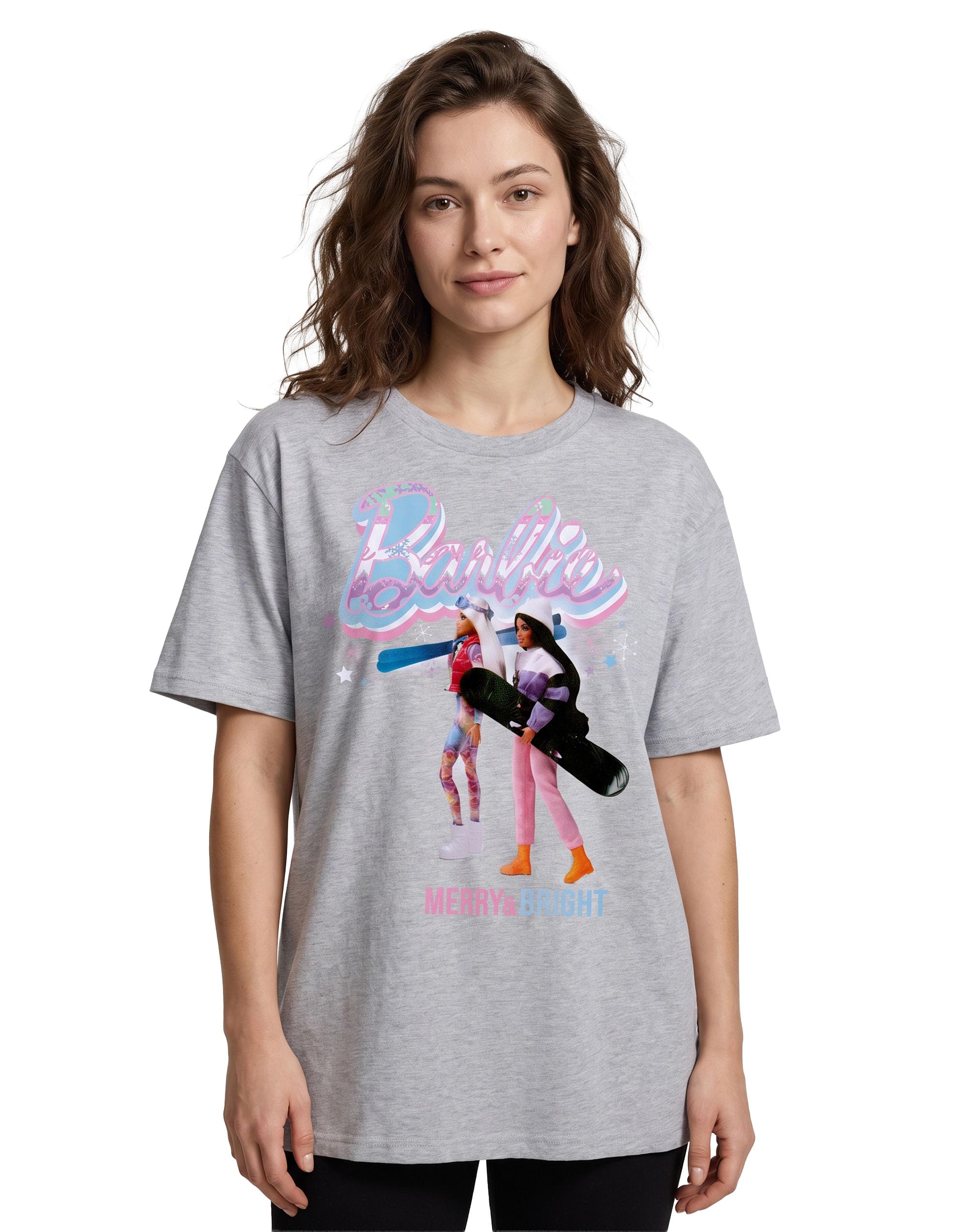 Barbie Women's Grey Short Sleeved T-Shirt | Marl | Official Merch Medium