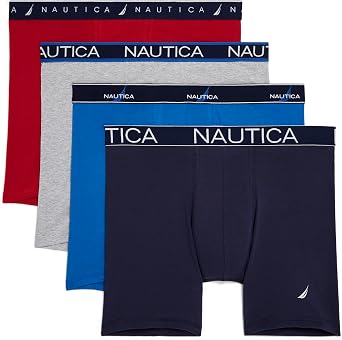 Nautica Mens 4 Pack Limited Edition Cotton Stretch Boxer Briefs