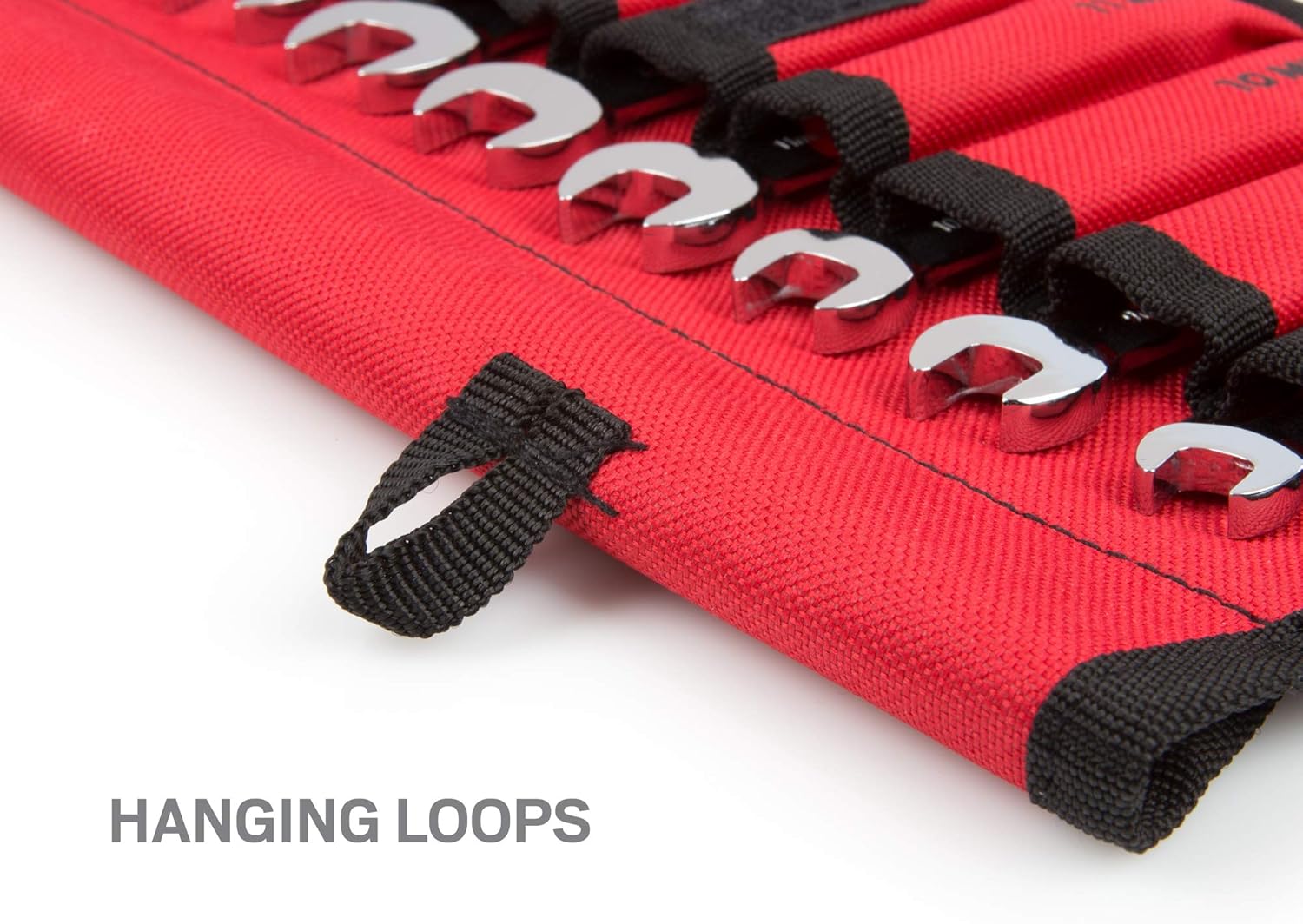 TEKTON Stubby Combination Wrench Set with Roll, 12-Piece (8 - 19 mm) | WRN01190