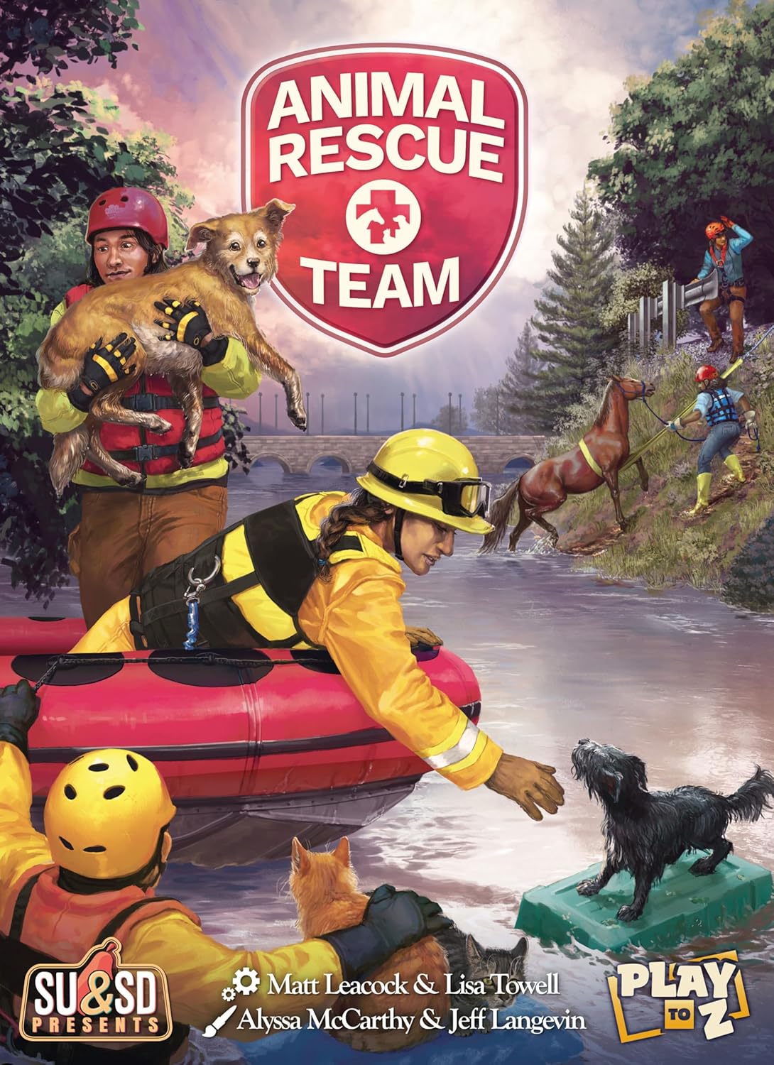 Animal Rescue Team by Play To Z | Cooperative Disaster Rescue Game | Save Cats, Dogs & Farm Animals | Family Game | Ages 8+ | 2-4 Players | 2026 Origins Award Nominee