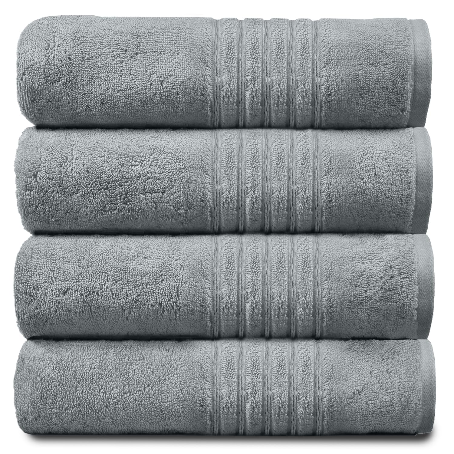 New Hampton Pack of 4 Bath Towels Ringspun Cotton