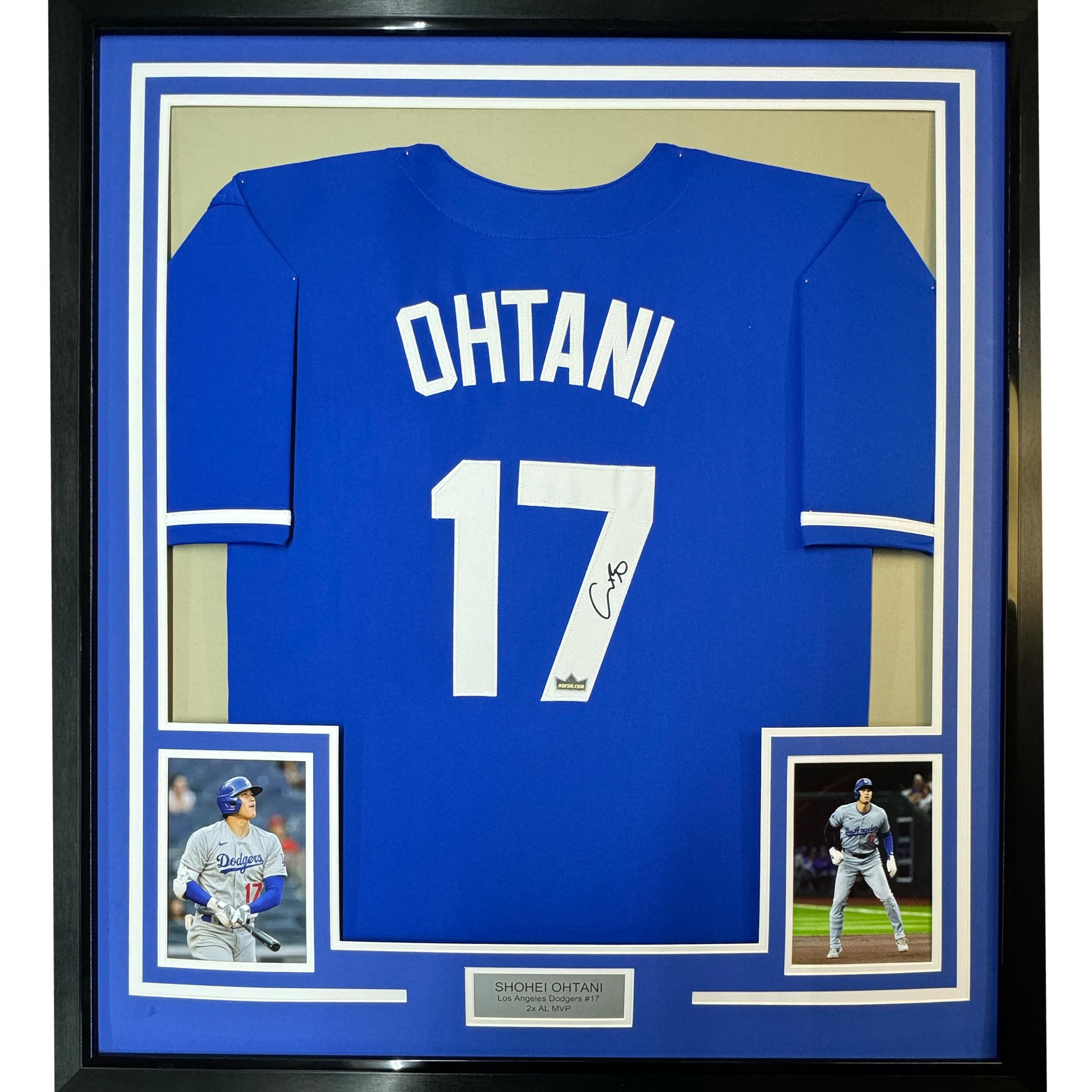 Framed Facsimile Autographed Shohei Ohtani 35x39 Los Angeles LA
