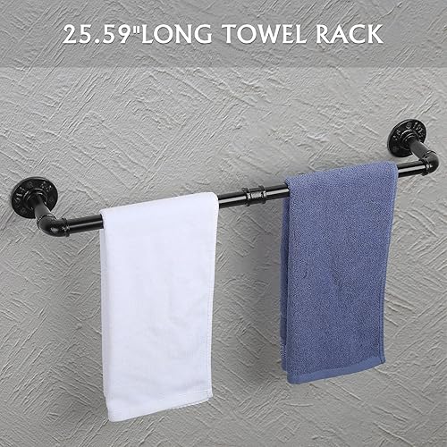 Miniatura 2 de Juego de accesorios de baño industriales para toallas con toallero de papel, soporte para toallas de mano, soporte para toallas de mano, soporte