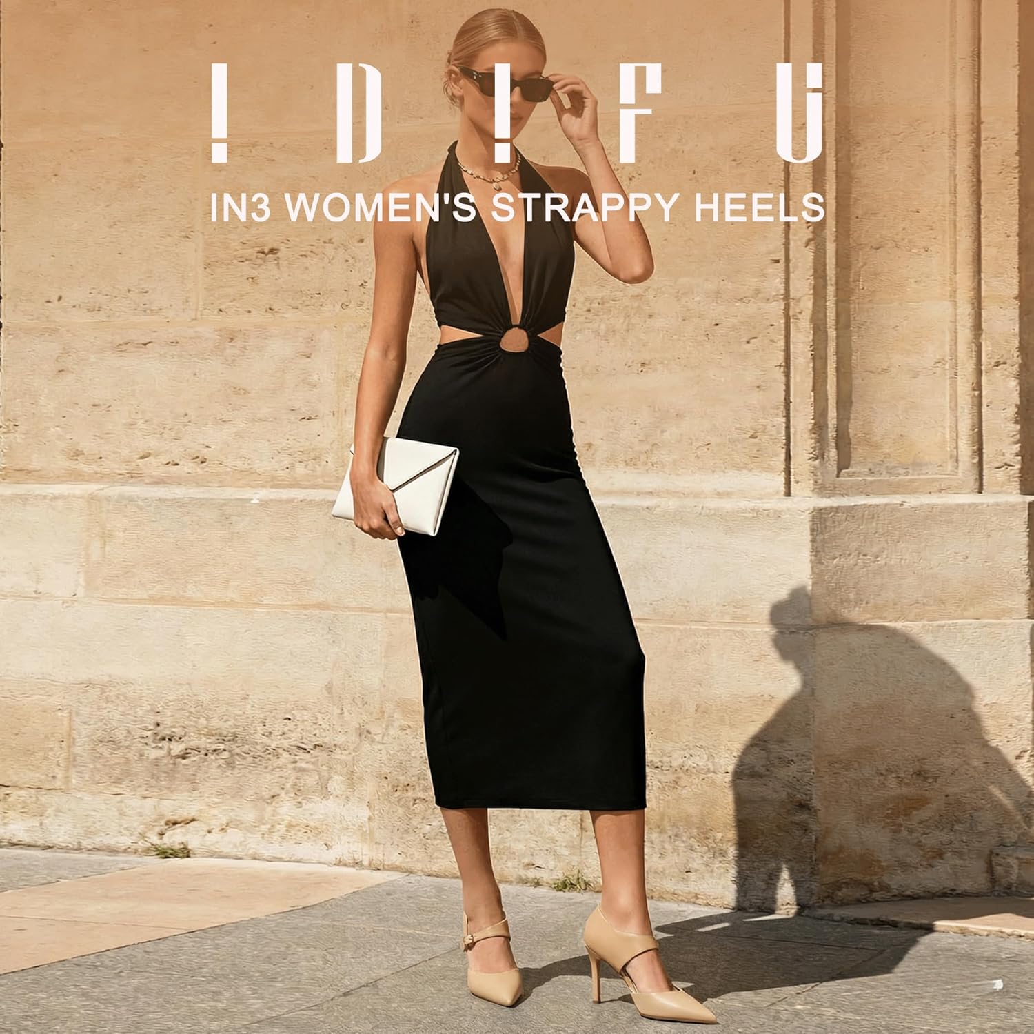 IDIFU Women's High Stiletto Heels Pumps Pointed Toe Heels Closed Toe Pumps with Elegant Metal Buckle Comfortable Office Wedding Dressy Shoes - Image 4