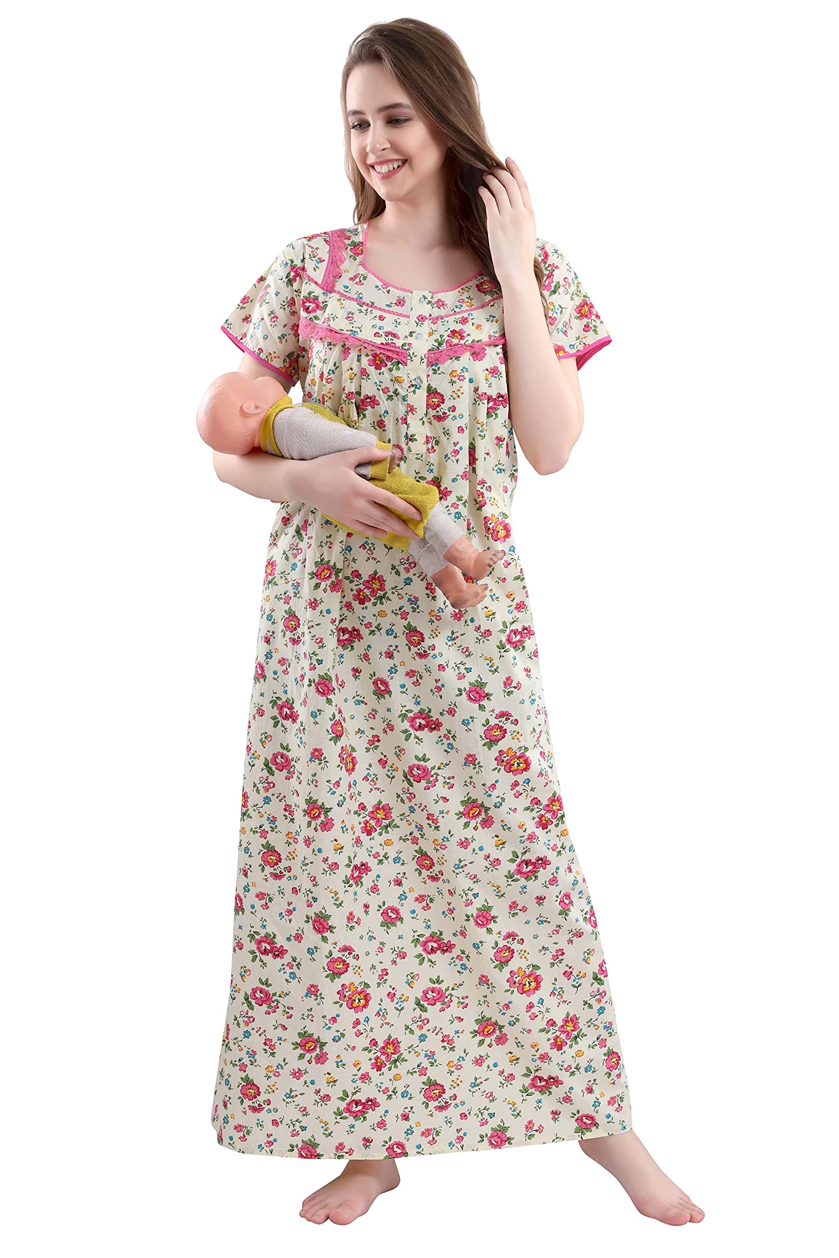 Soulemo Women Cotton Maxi Nighty-picture-36