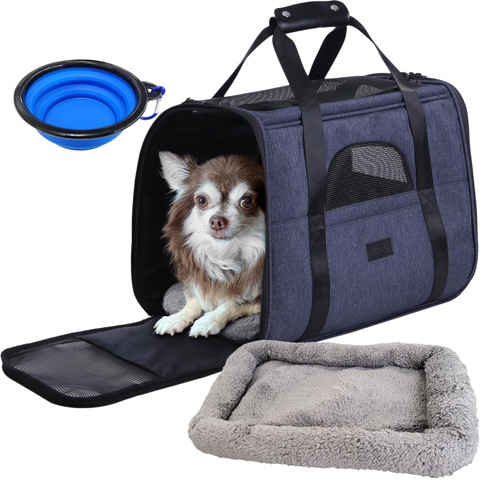 【3/8ご購入希望•ちぃさま専用】犬用キャリー（ペットキャリー／小型犬・猫対応） Amazon.co.jp: ［ICHIFUJI］ ペット用キャリーバッグ 折りたたみ 3WAY