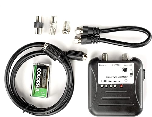 Miniatura 2 de Medidor de intensidad de señal con intensidad de señal ajustable, buscador de antena OTA de TV digital con indicador LED y cable coaxial