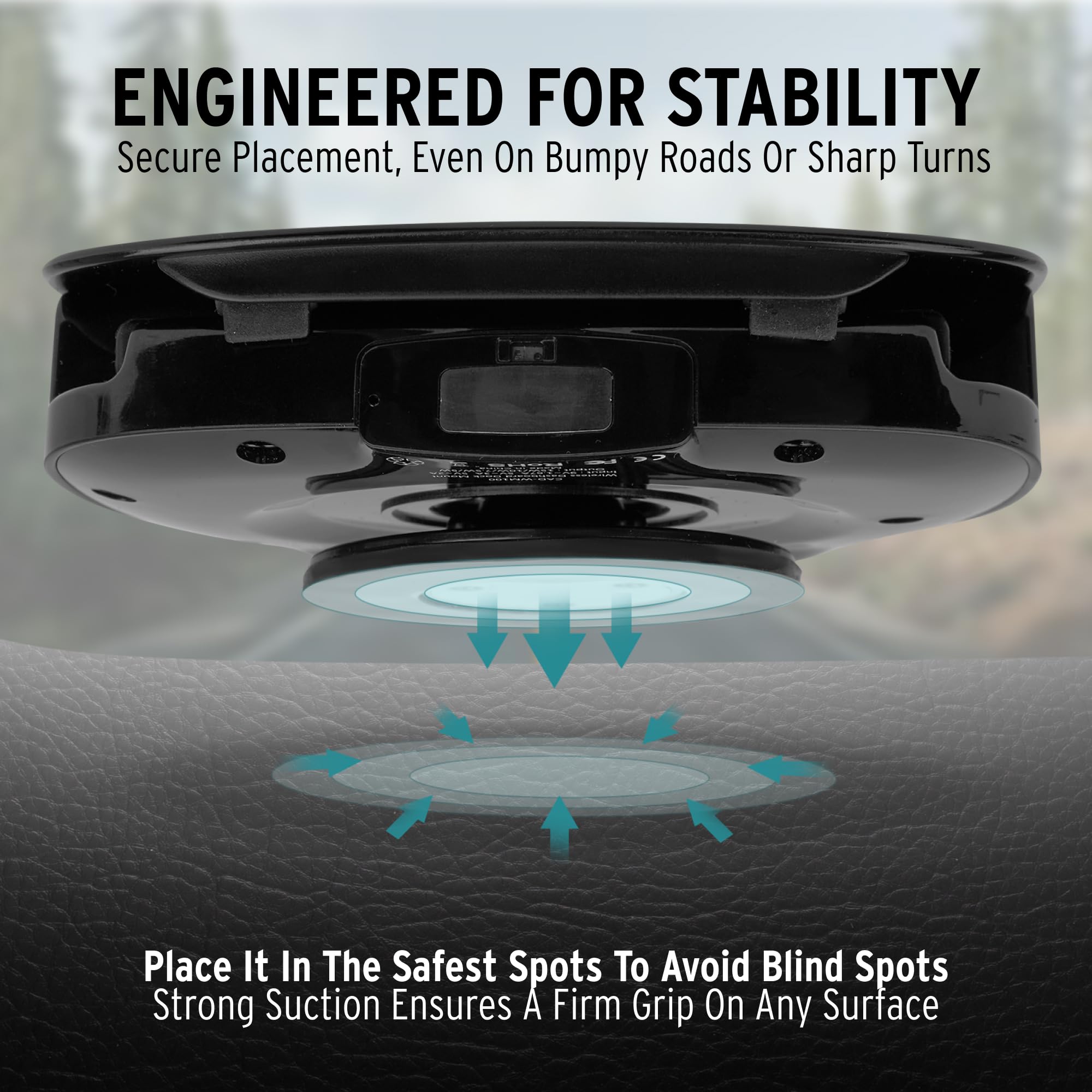 Car and Driver DashMate 15W Wireless Smartphone Charger, Built-in Cooling Fan, Compatible with MagSafe Cases Charging Mount for Cell Phones, Swiveling Base for Easy Navigation