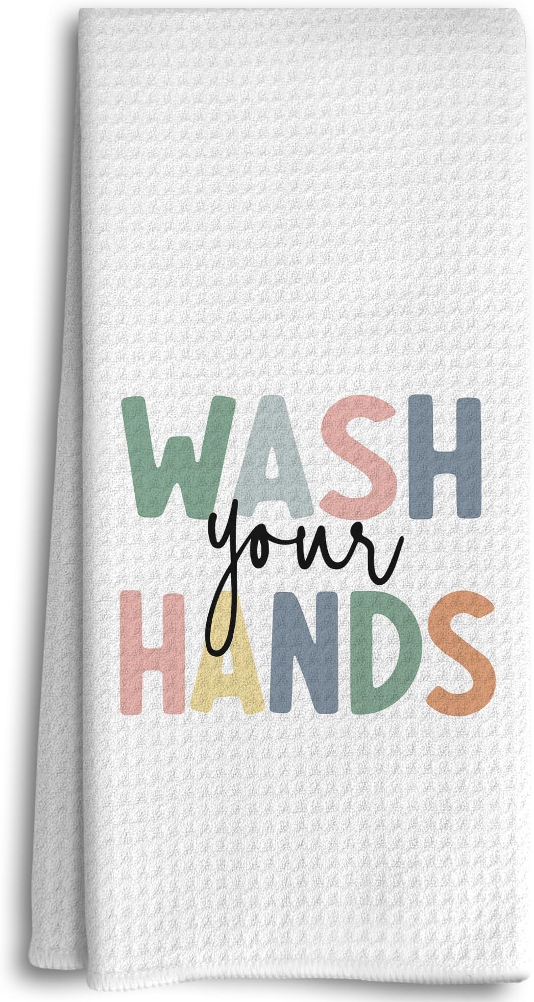 Dwept Kids Kid Bathroom Decor, Kids Hand Towels, Kids Bathroom Accessories, Little Girls Boys Bathroom Kitchen Decor for Kids, Wash Your Hands Boho Nursery Dish Towels Tea Towels for Kitchen Bathroom