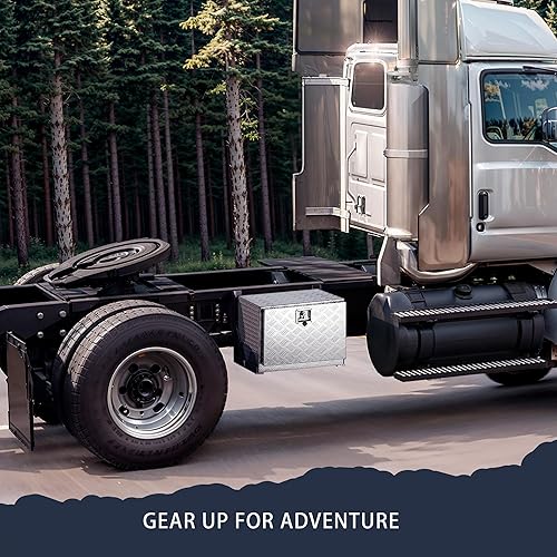 Miniatura 2 de Caja de aluminio Arksen para herramientas para debajo de carrocería, almacenamiento para caja de carga de remolques, con cierre de seguridad,