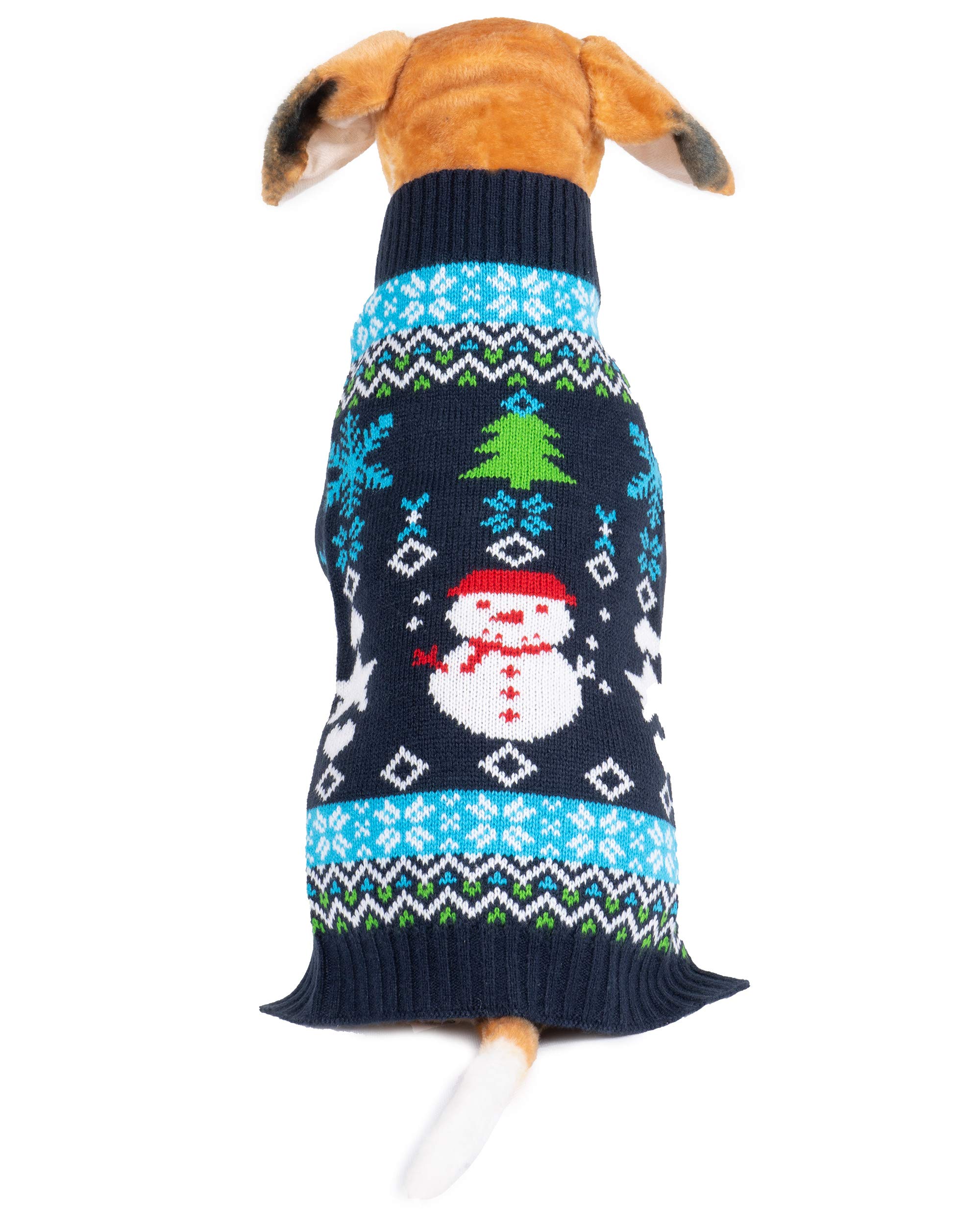 Pull de Noël pour chien vêtements d'hiver chauds chiot taille M bonhomme de neige