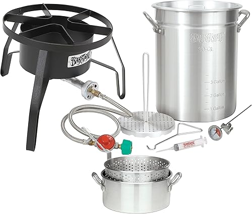 Miniatura 2 de Bayou Classic 3016 Freidora de pavo para exteriores de 30 cuartos con cesta y olla