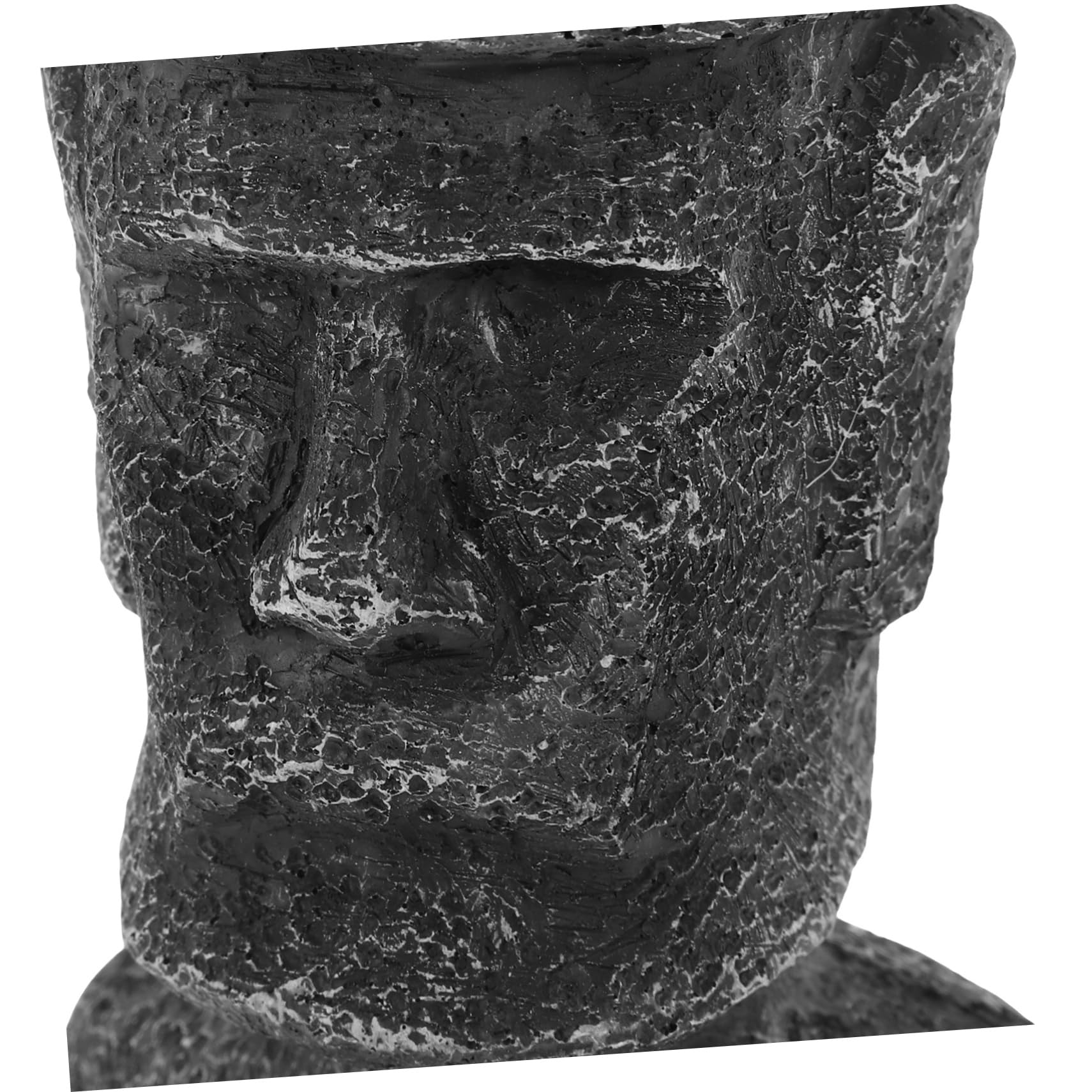 ULTECHNOVO Decorazione per Acquario in Resina, Statua Moai Stile Antico, Effetto Roccia Realistico, Facile da Disporre, per Acquario e Ufficio