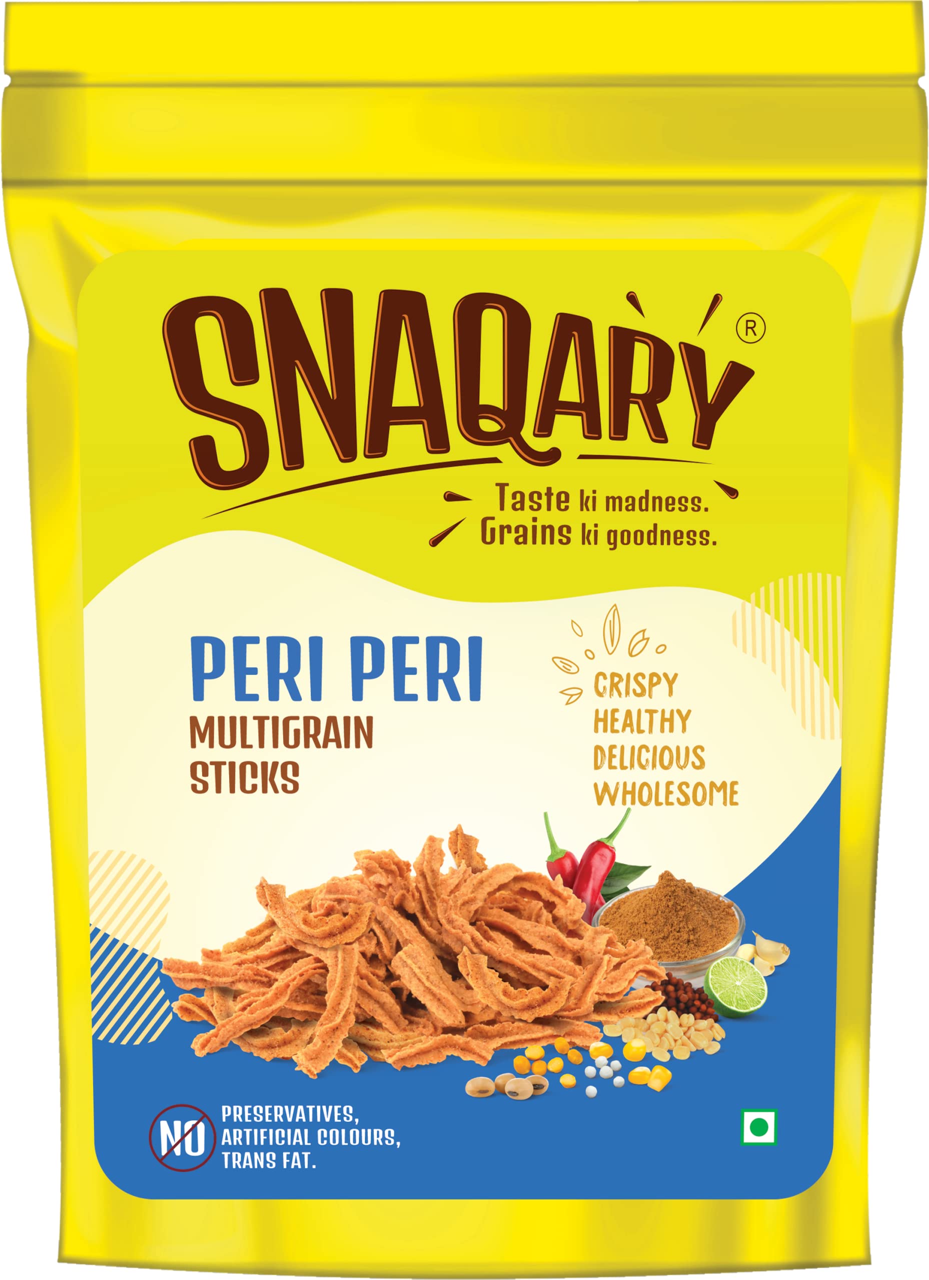 Snaqary Ready to Eat Sticks | Chai Time Indian Authentic Healthy Snacks | Multigrain Sticks (420 gms)| Crispy Namkeen Diet Tea Snacks | Peri Peri Flavour | Pack of 3 (140gms each)| (B09TGNK4R4) Amazon Price History, Amazon Price Tracker