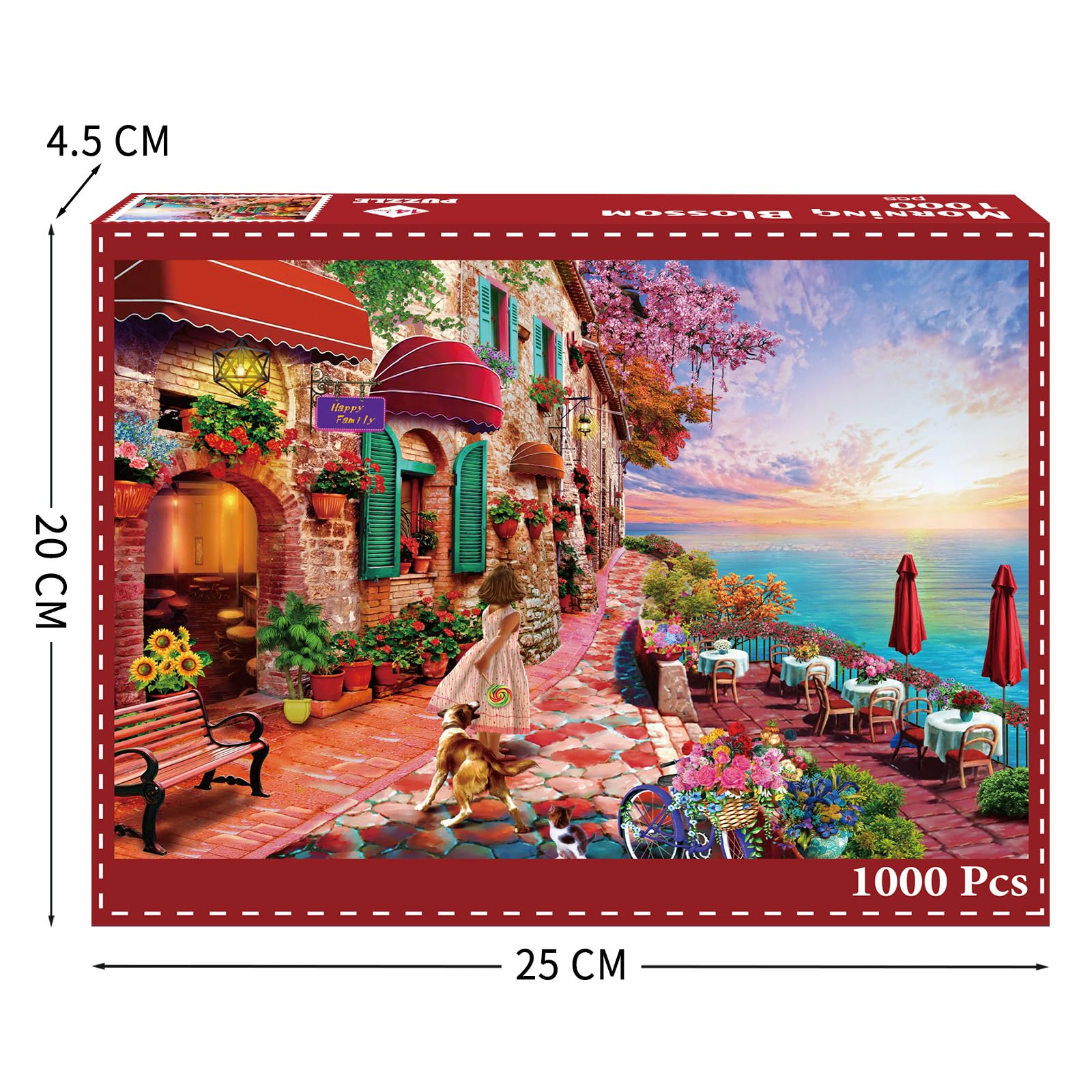 Puzzle da 1000 Pezzi per Adulti - Gioco di Abilità per Tutta la Famiglia - Faro sul Mare Colorato - Decorazione per la Casa