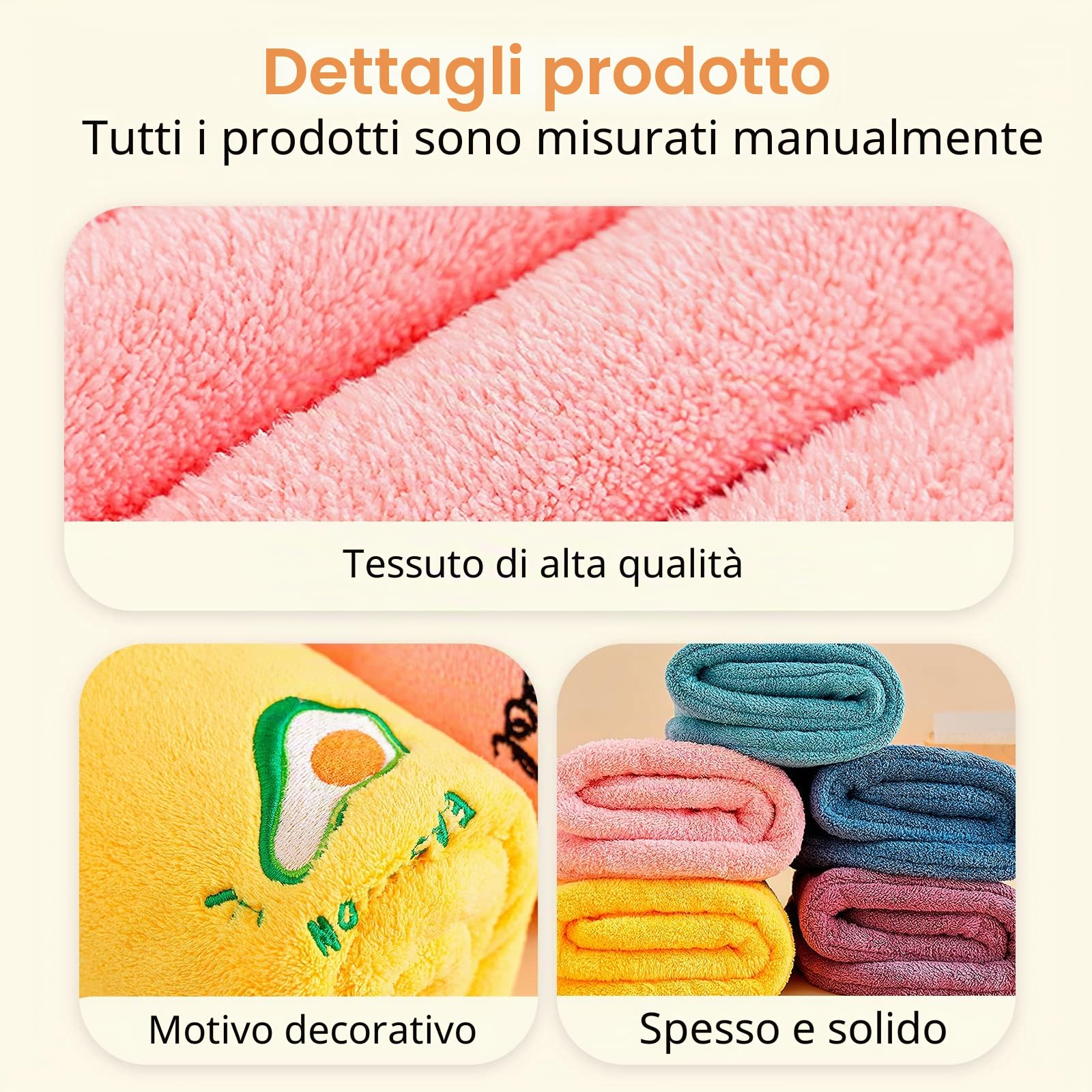 Sporgo 5 Pezzi Asciugamano a Turbante per Capelli, Asciugamano a Turbante con Bottone, Asciugamano a Turbante in Microfibra Super Assorbente ad Asciugatura Rapida per Capelli, Asciugamano per Capelli