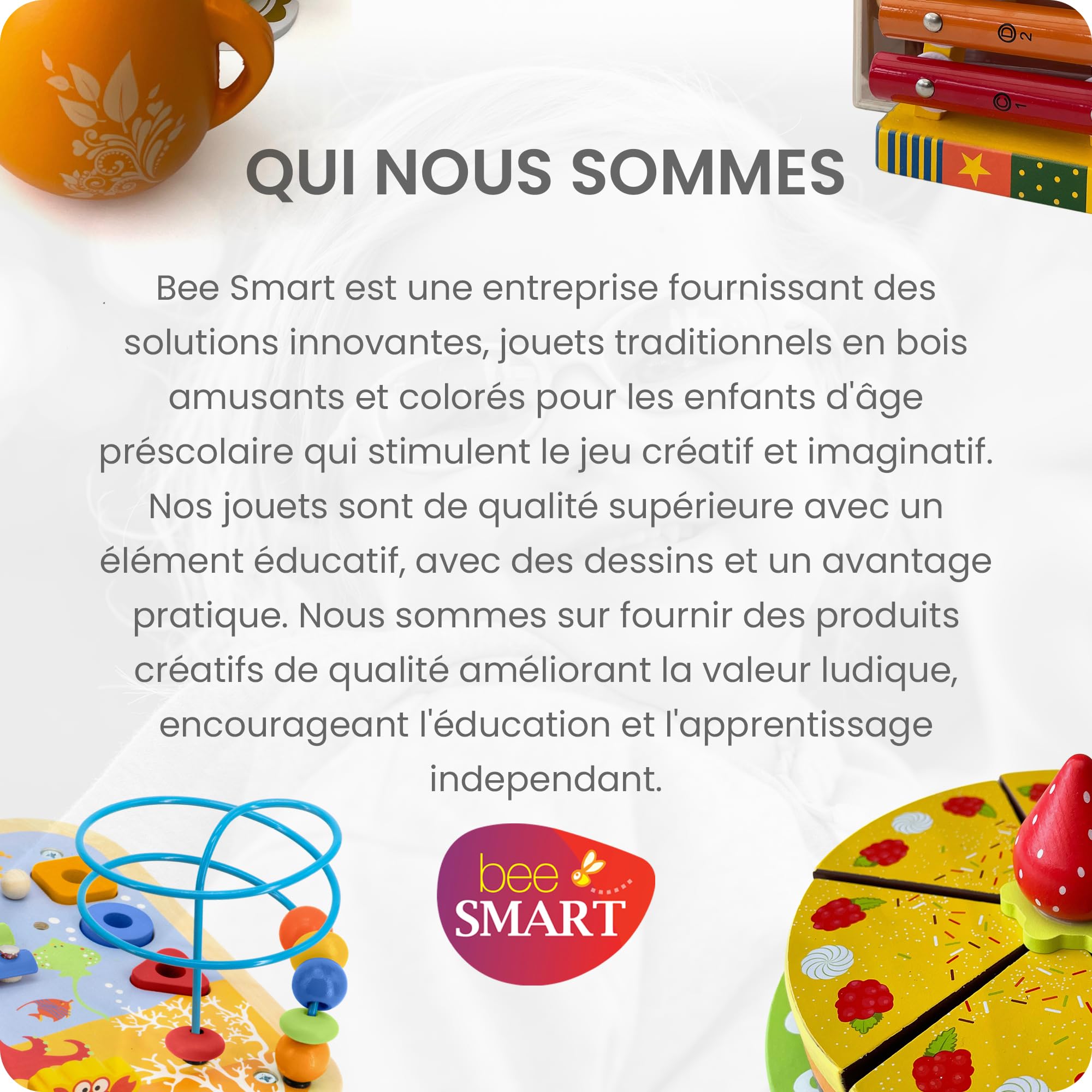 bee SMART Table d'activités 5 en 1 en Bois pour Enfants | Xylophone, Labyrinthe à Perles, Banc à marteaux, trieur de Formes | Jouets éducatifs Table activité bébé Bois Cadeaux pour garçons & Filles