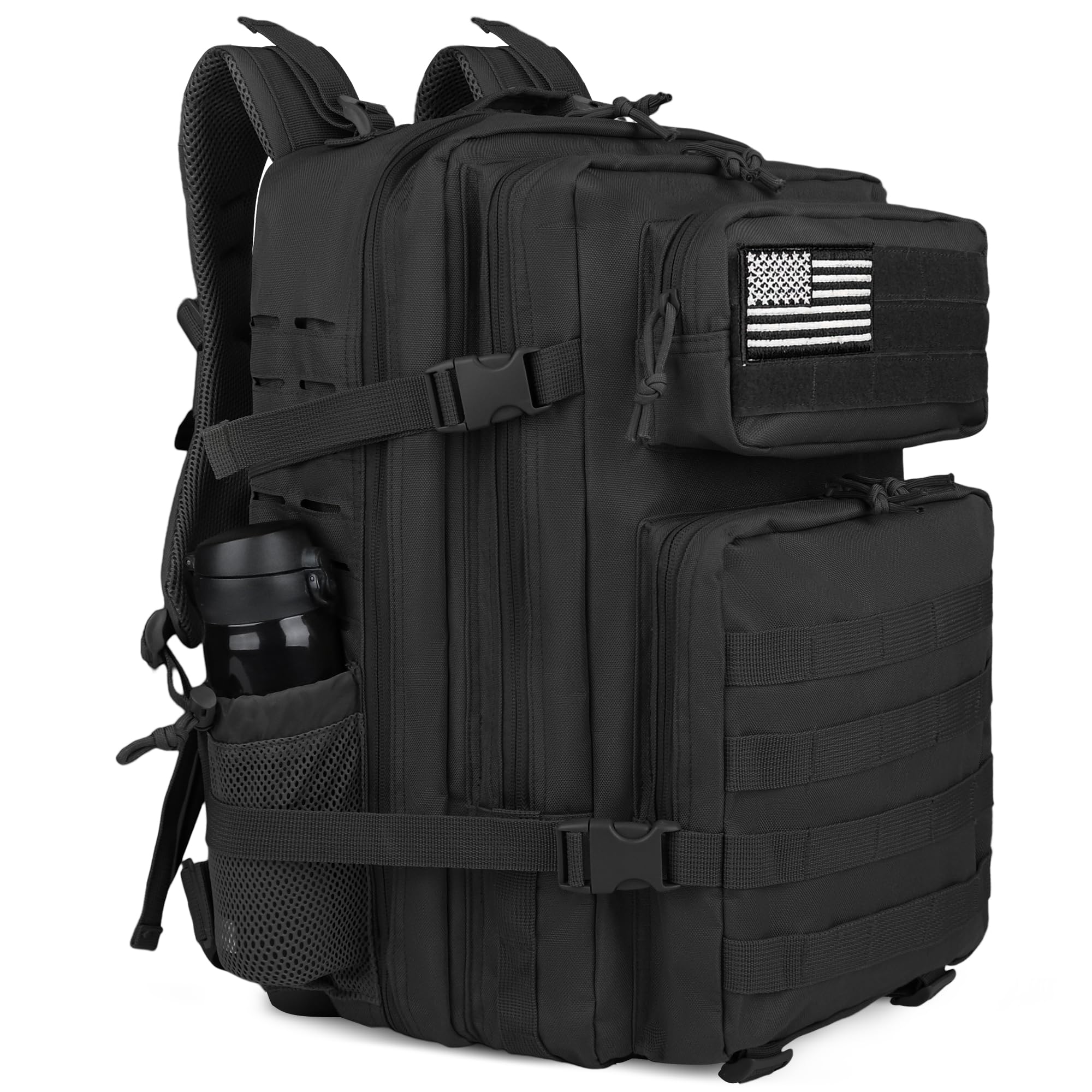 35/45L Military Backpack Men Women Hiking Backpack Outdoor Work German Armed Forces MOLLE Survival Tactical Backpack Waterproof for Trekking Camping Travel Hunting