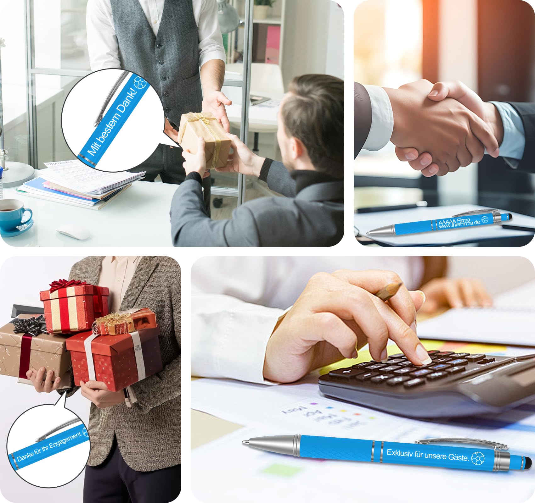 50er Personalisiert Kugelschreiber mit Gravur,Motivation Stift,Metall Druckkugelschreiber mit Touchpen,0.7mm Strichstärke,Blau Tinte,Glücks-Kuli für Prüfung Aufmunterung Genesung,Stil D