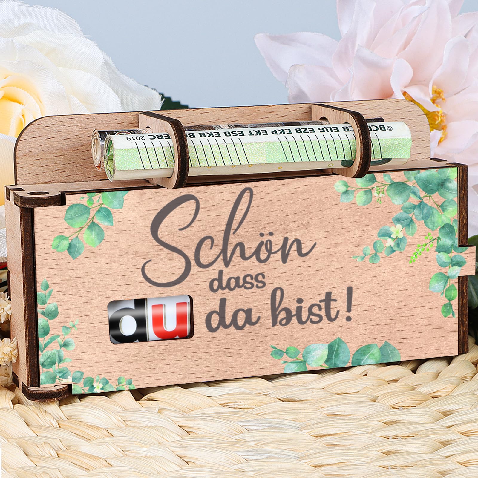 TUZELIYASchön, dass du da bist - Duplo Chocolate Bar Gift Box Decoration - Guest Gift Birthday Wedding First Day at School - Without Duplo
