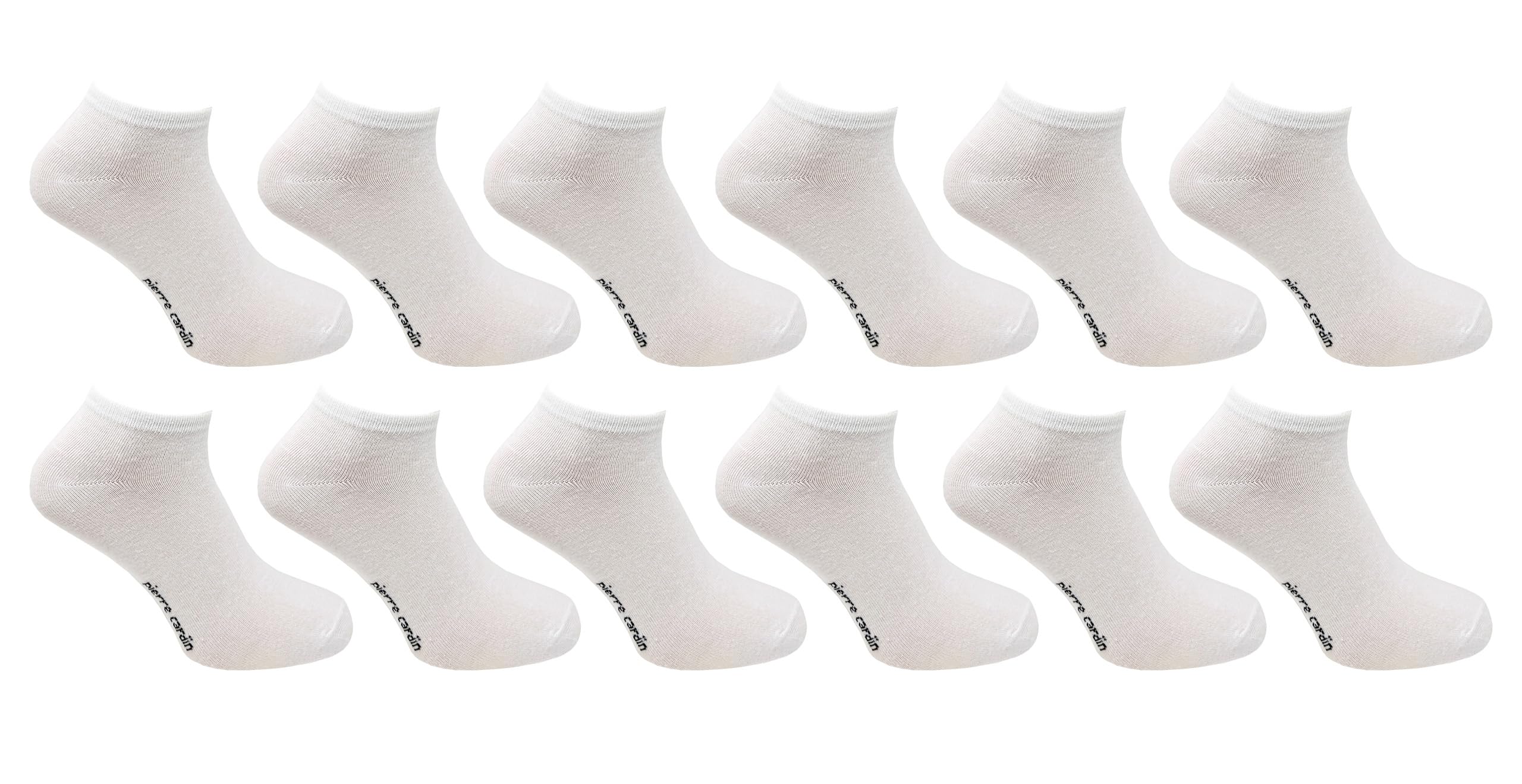 Pierre Cardin Men's White - 12 Pack - Trainer Liner Socks | 3, 6 & 12 Pairs | U.k Size 7-11 | Active Socks (Uk, Numeric, 7, 11, Regular, Regular, )