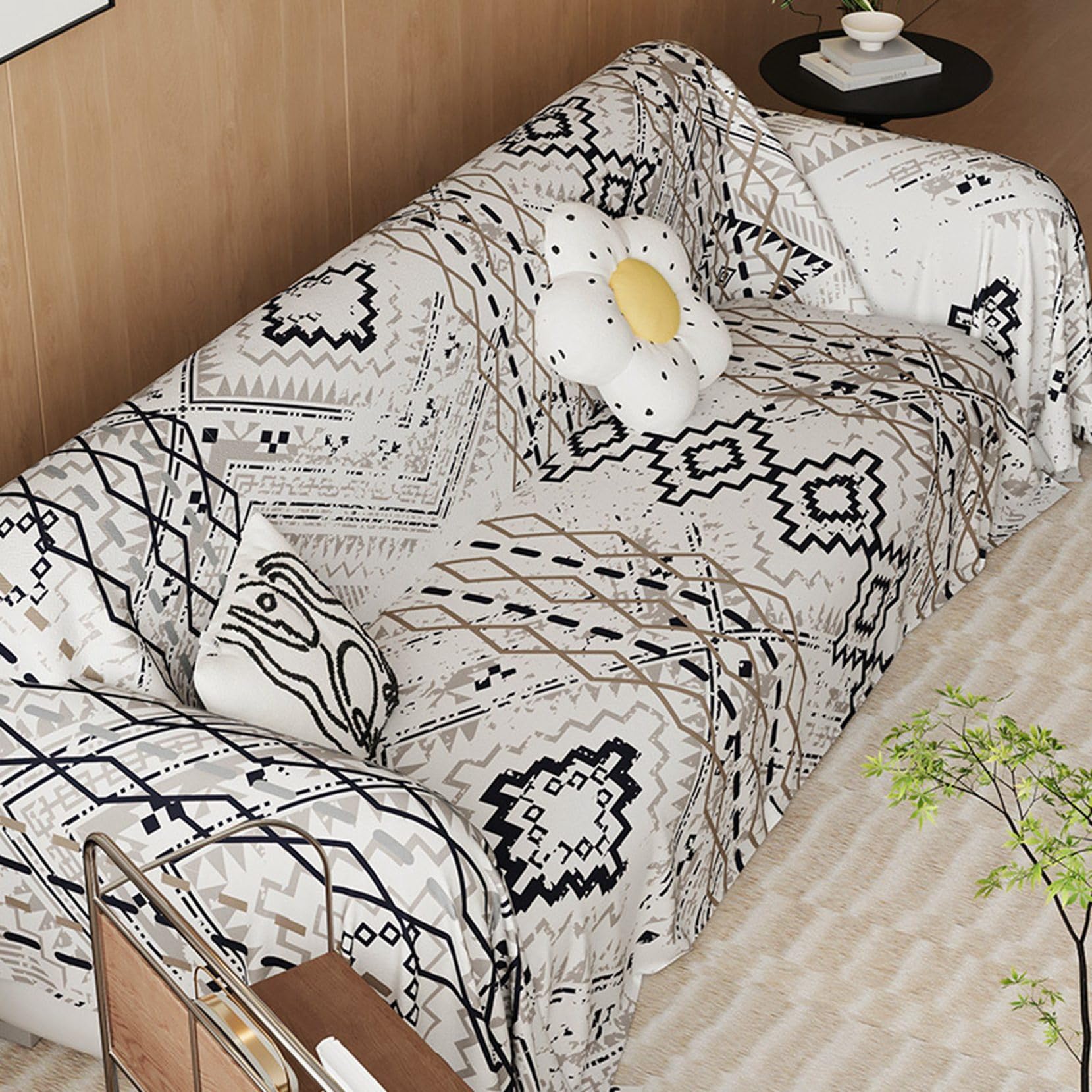 Amazon｜マルチカバー ソファーカバー ネイティブ柄 ブランケット 防塵